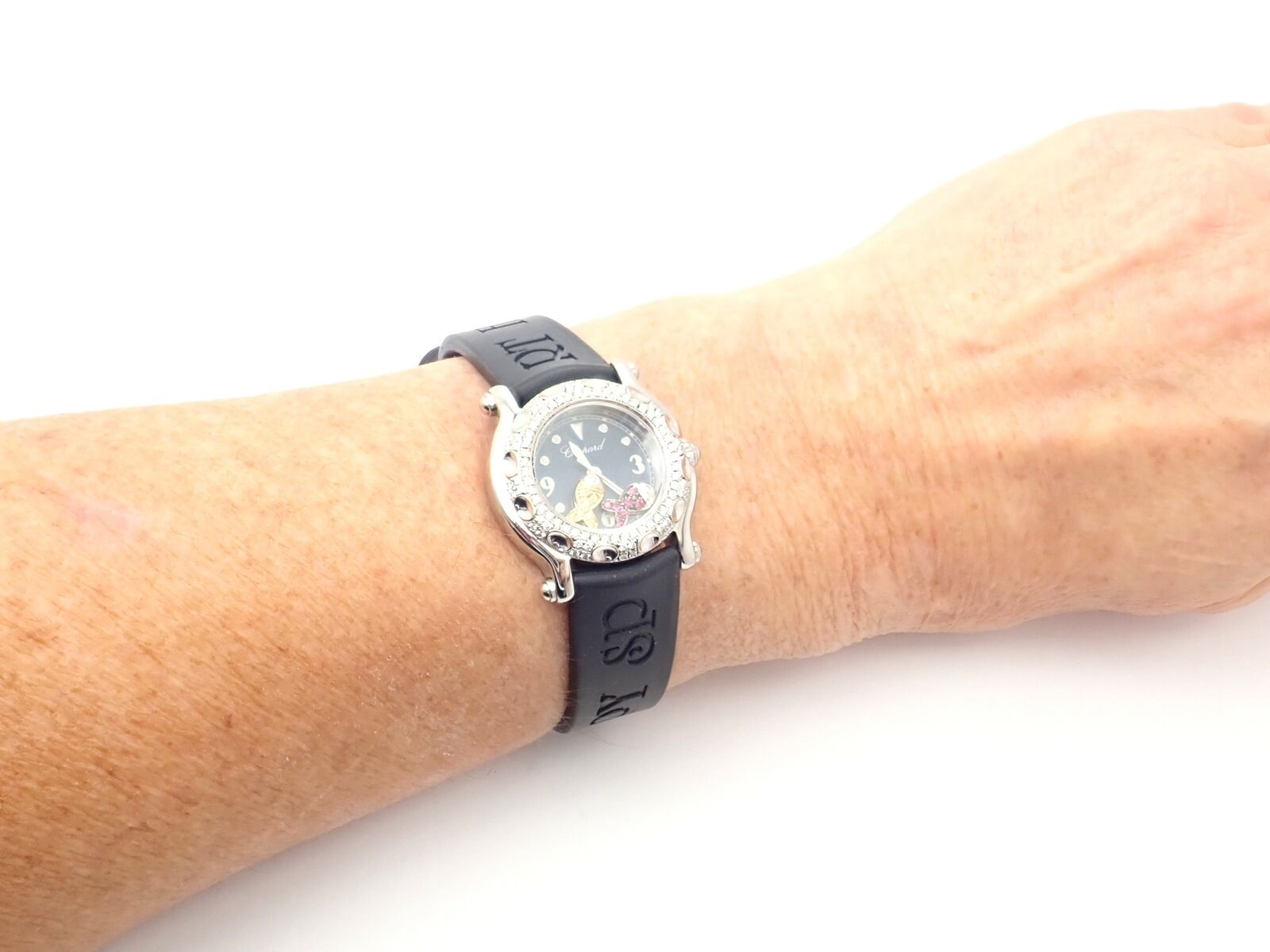 Authentic! Chopard Happy Sport Happy Beach Stainless Steel Diamond 26mm Watch | Fortrove