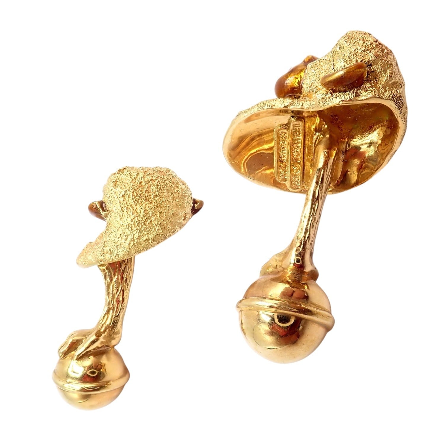Tiffany & Co. Jewelry & Watches:Men's Jewelry:Cufflinks Vintage Tiffany & Co. 18k Yellow Gold Emerald Enamel Monkey Cufflinks 1991