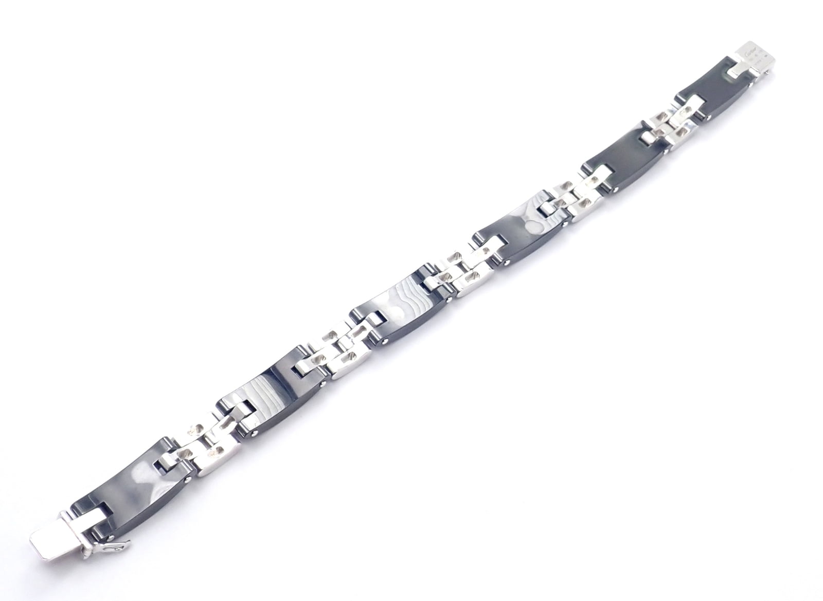 Cartier Jewelry & Watches:Fine Jewelry:Bracelets & Charms Authentic! Cartier Maillon Panthere 18K White Gold Diamond Ceramic Link Bracelet