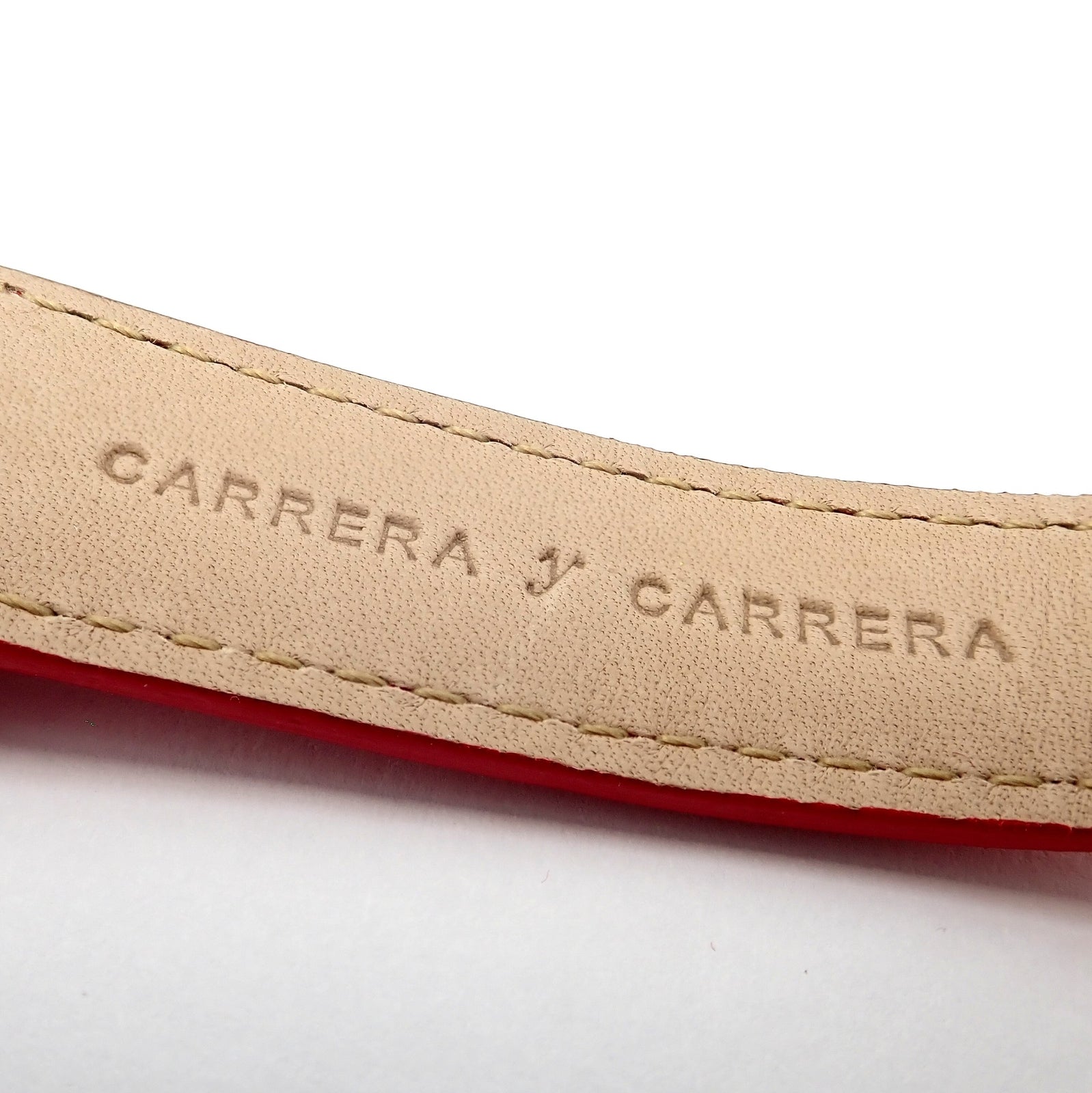 Carrera Y Carrera CyC Tempus Fugyt Diamond Red Alligator Band Ladies Watch +Box | Fortrove