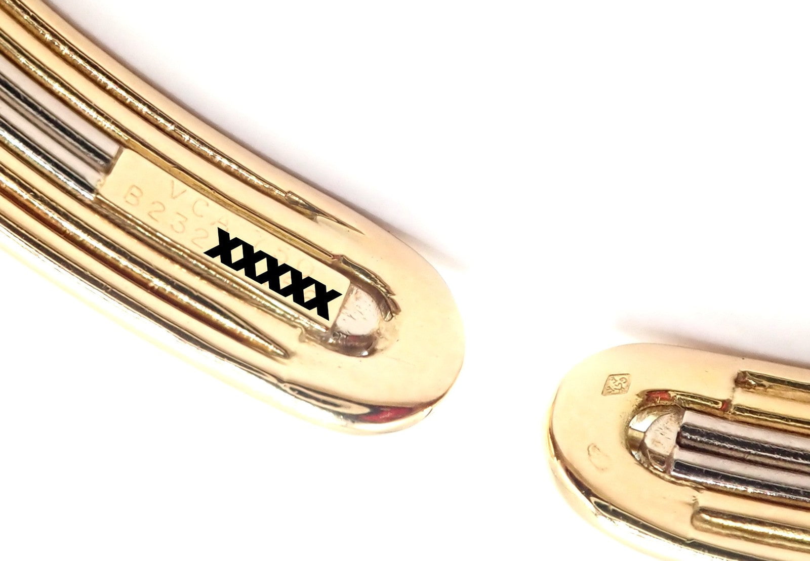 Van Cleef & Arpels Jewelry & Watches:Fine Jewelry:Bracelets & Charms Authentic! Van Cleef & Arpels 18k Yellow & White Gold Bangle Cuff Bracelet Paper