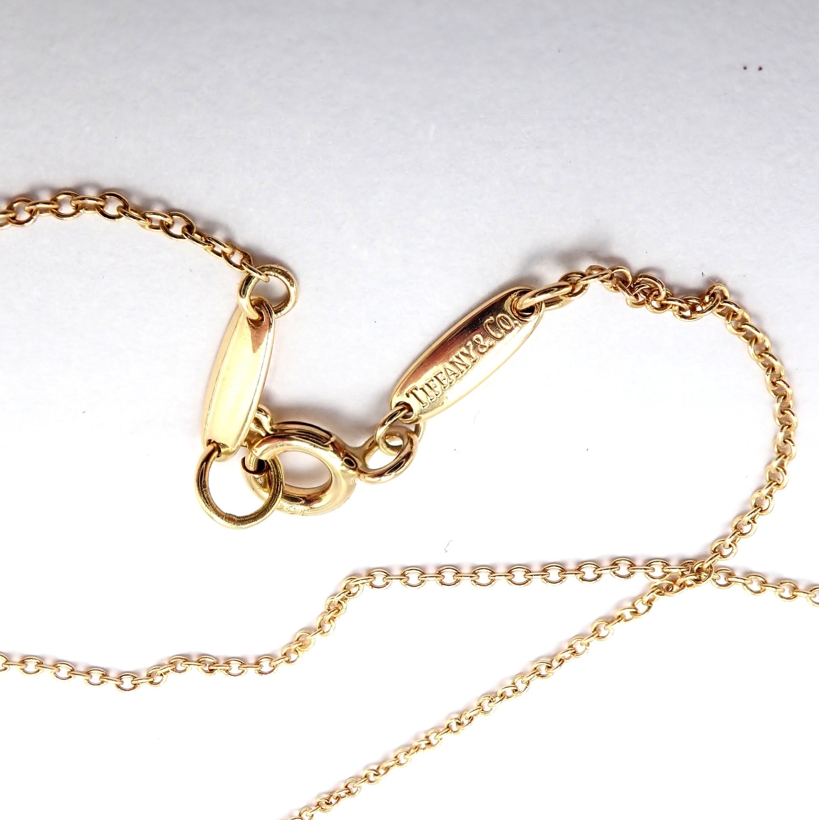 Tiffany & Co Peretti 18k Yellow Gold Large Open Heart Rock Crystal Necklace | Fortrove