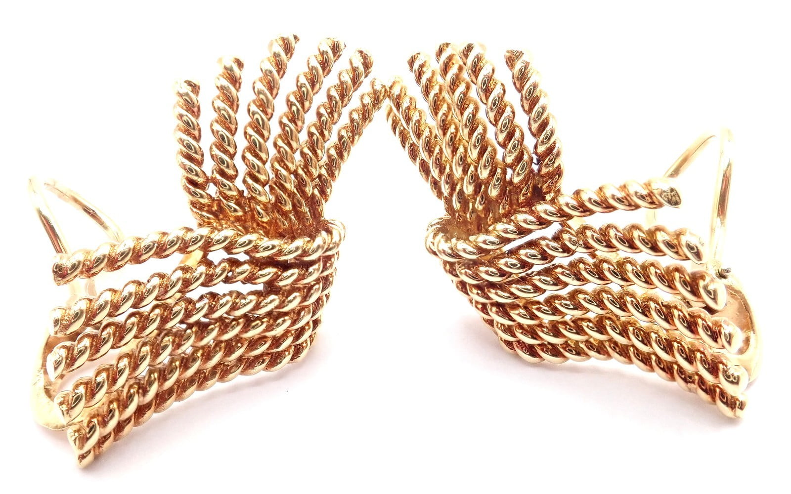 Tiffany & Co. Jewelry & Watches:Fine Jewelry:Earrings Authentic! Tiffany & Co Jean Schlumberger 18k Yellow Gold Rope Earrings