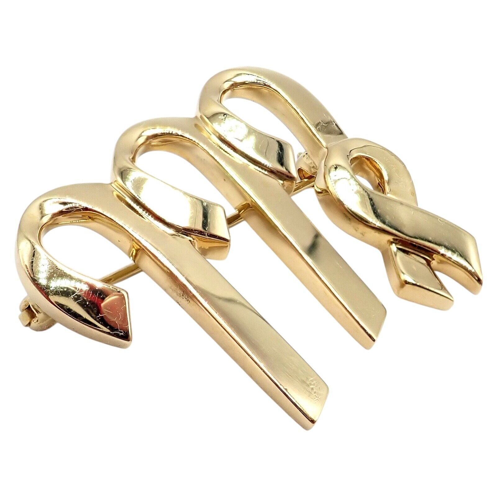 Authentic! Tiffany & Co Paloma Picasso 18k Yellow Gold Zodiac Virgo Pin Brooch | Fortrove