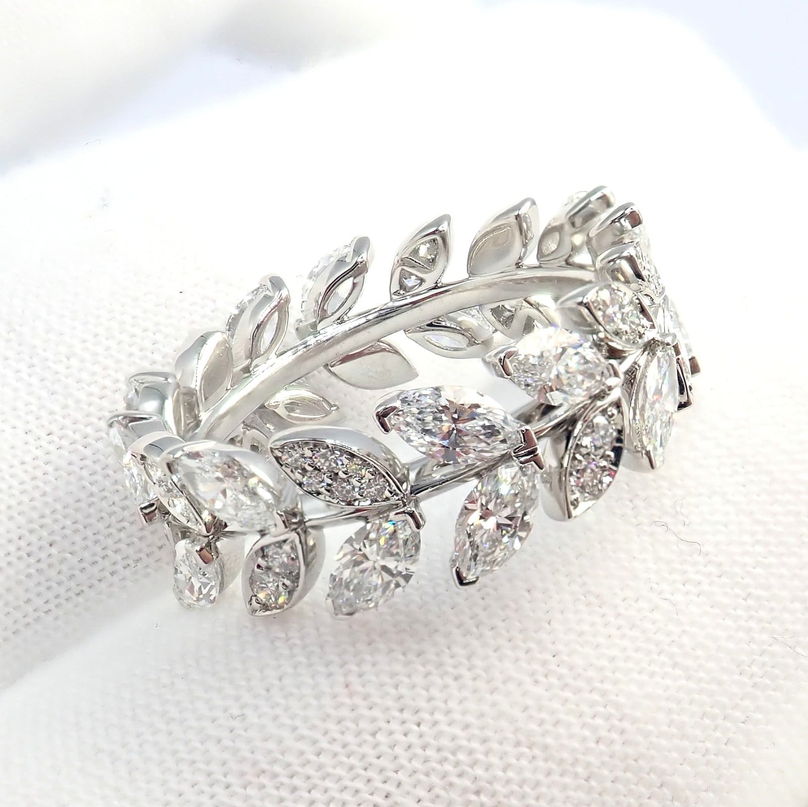 Tiffany & Co. Jewelry & Watches:Fine Jewelry:Rings Authentic! Tiffany & Co Platlinum Victoria Vine Diamond 1.90ct Eternity Ring 7
