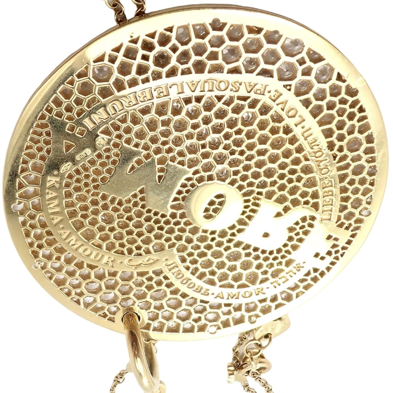 Pasquale Bruni Jewelry & Watches:Fine Jewelry:Necklaces & Pendants Pasquale Bruni 18k Yellow Gold Extra Large Diamond + Sapp Amore Pendant Necklace