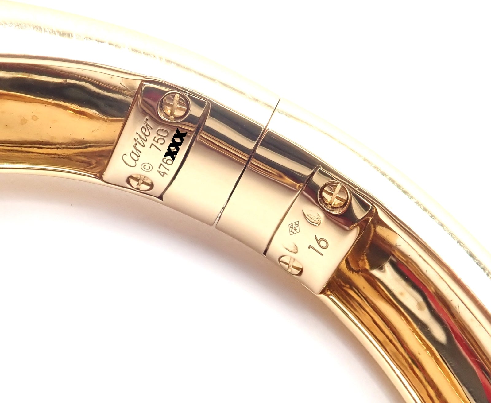 Authentic! Cartier Panther Panthere 18k Yellow Gold Bangle Bracelet Size 16 Cert | Fortrove