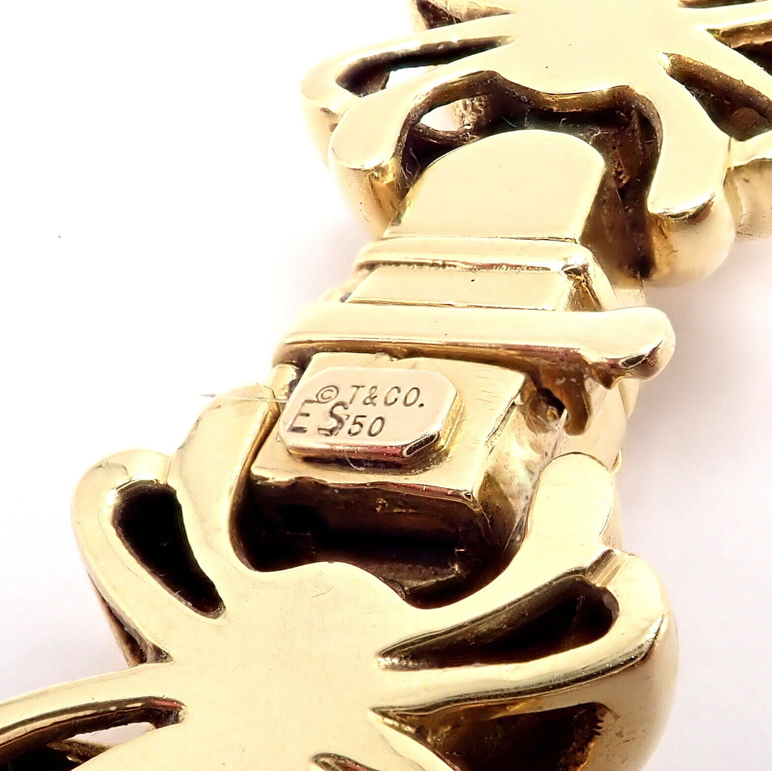 Vintage! Tiffany & Co. 18k Yellow Gold Large X Classic Signature Necklace | Fortrove