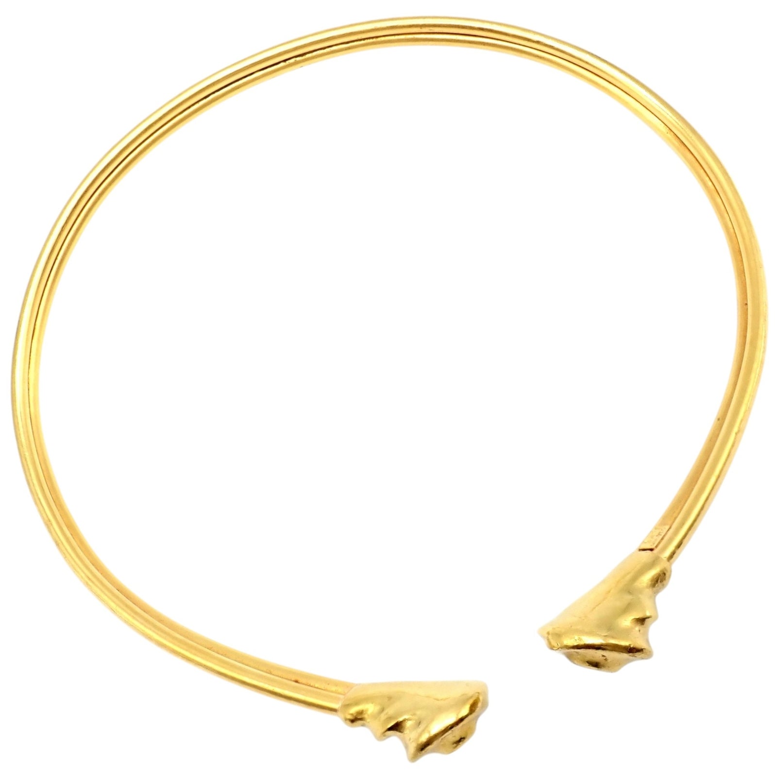 Vintage Estate Ilias Lalaounis 18k Yellow Gold Greek Spiral Collar Necklace | Fortrove