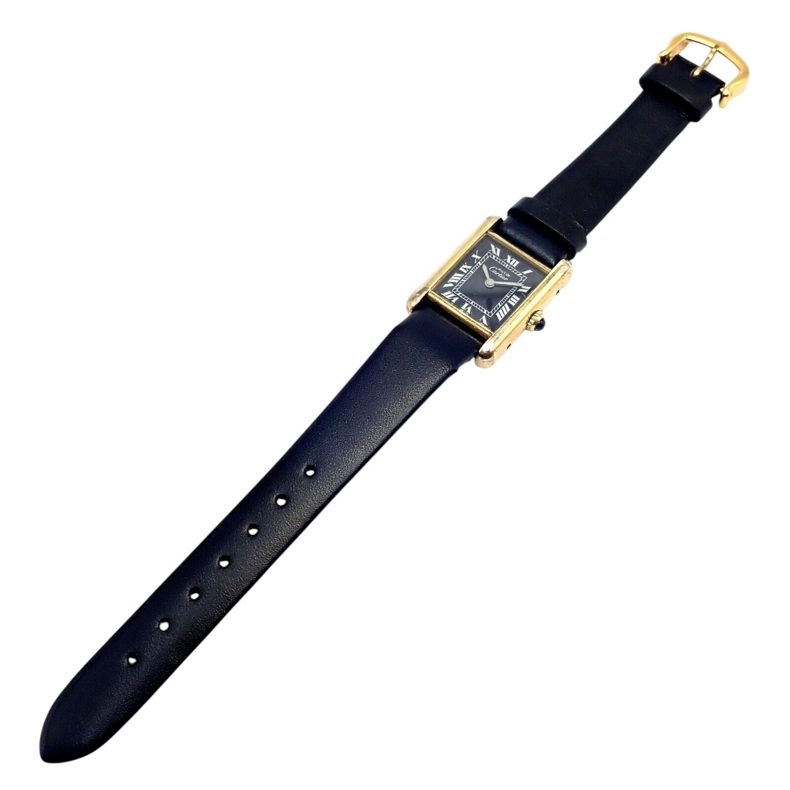 Authentic! Cartier Must De Silver 925 Argent Vermeil Manual Wind Watch | Fortrove