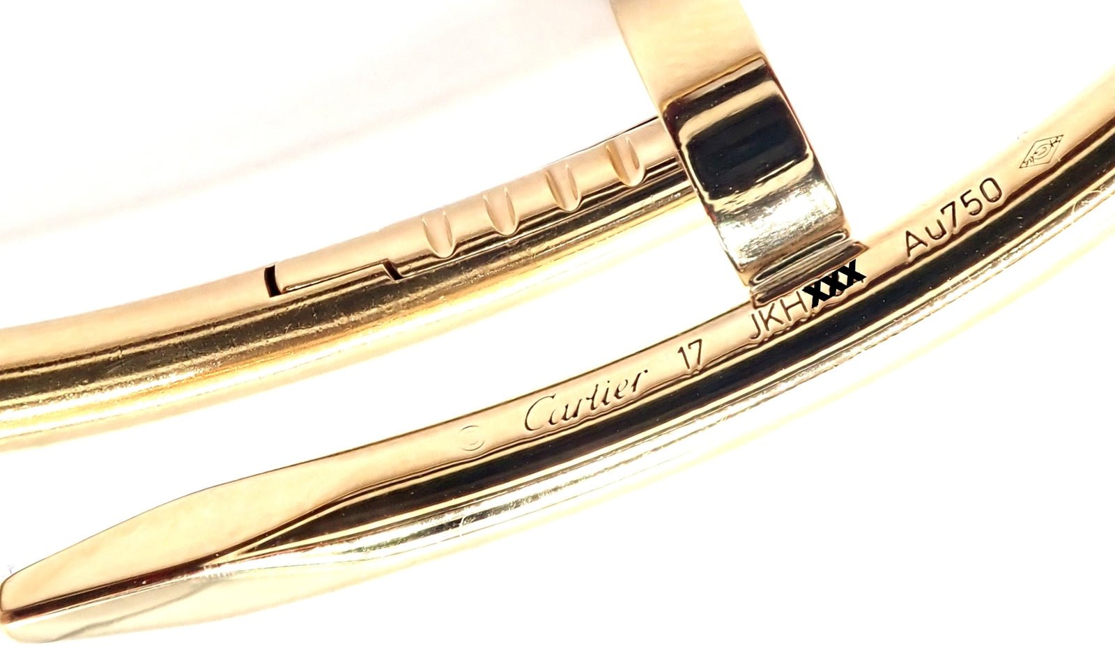Cartier Juste un Clou Nail 18k Yellow Gold Bangle Bracelet Size 17 Paper | Fortrove