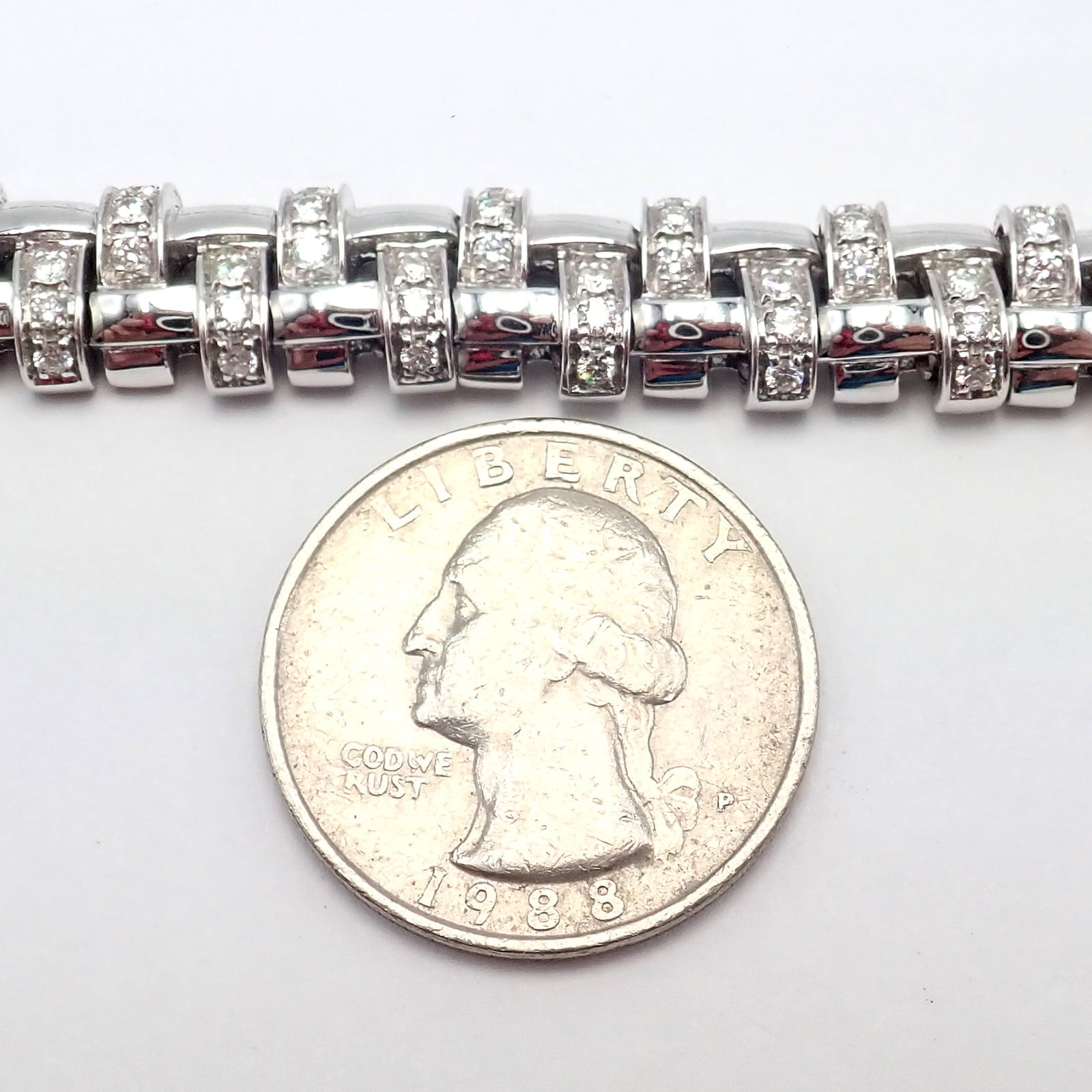 Tiffany & Co. Jewelry & Watches:Fine Jewelry:Necklaces & Pendants Authentic! Tiffany & Co Vannerie 18k White Gold Basket Weave Diamond Necklace