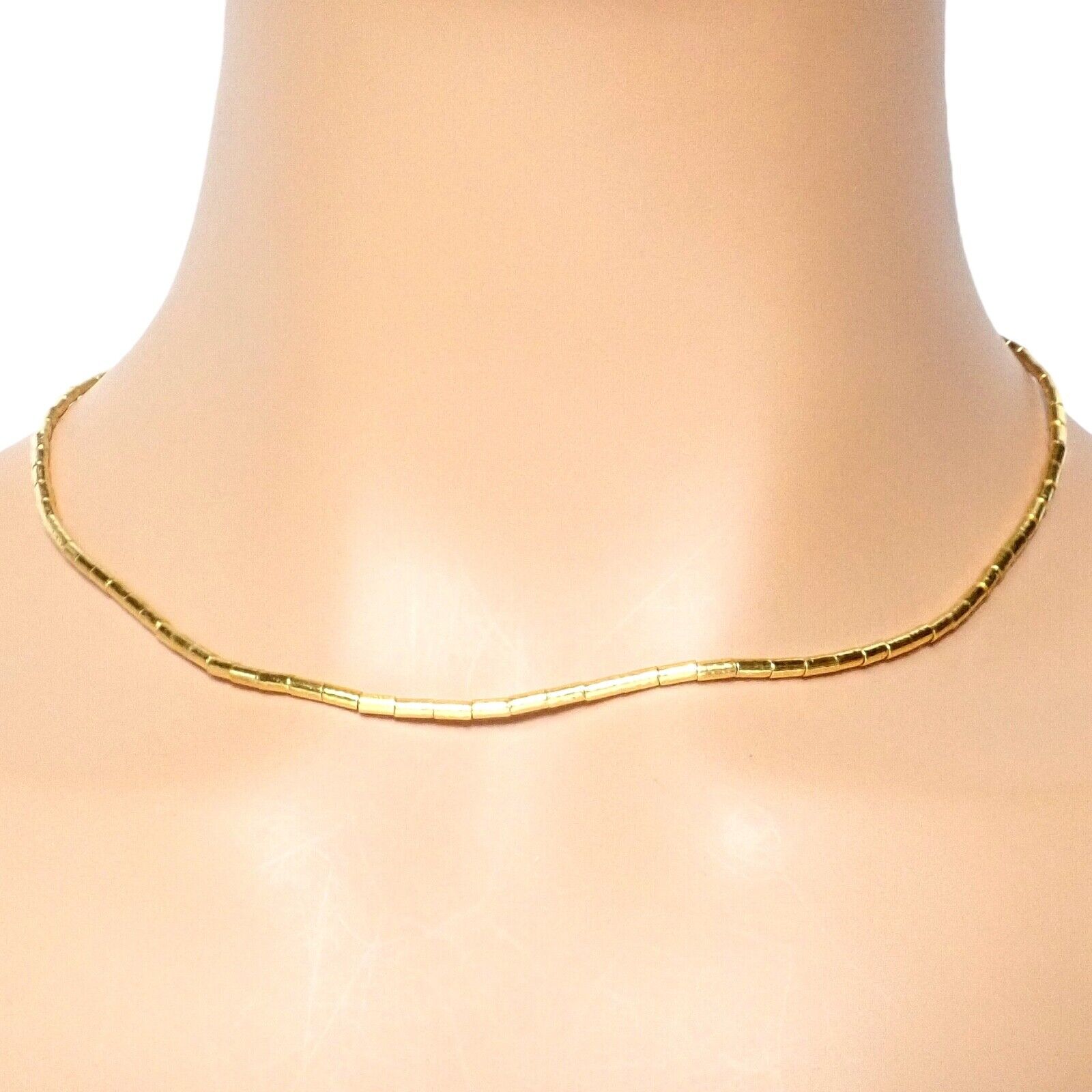 Authentic! Gurhan 24k Yellow Gold Diamond Lentil Necklace | Fortrove