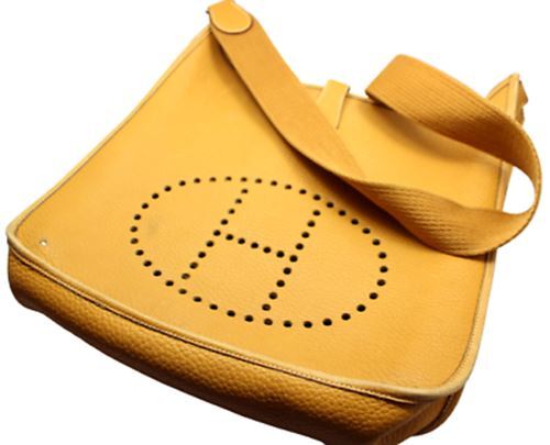 Authentic! Hermes Evelyne Dark Tan Clemence Leather GM Handbag Purse | Fortrove