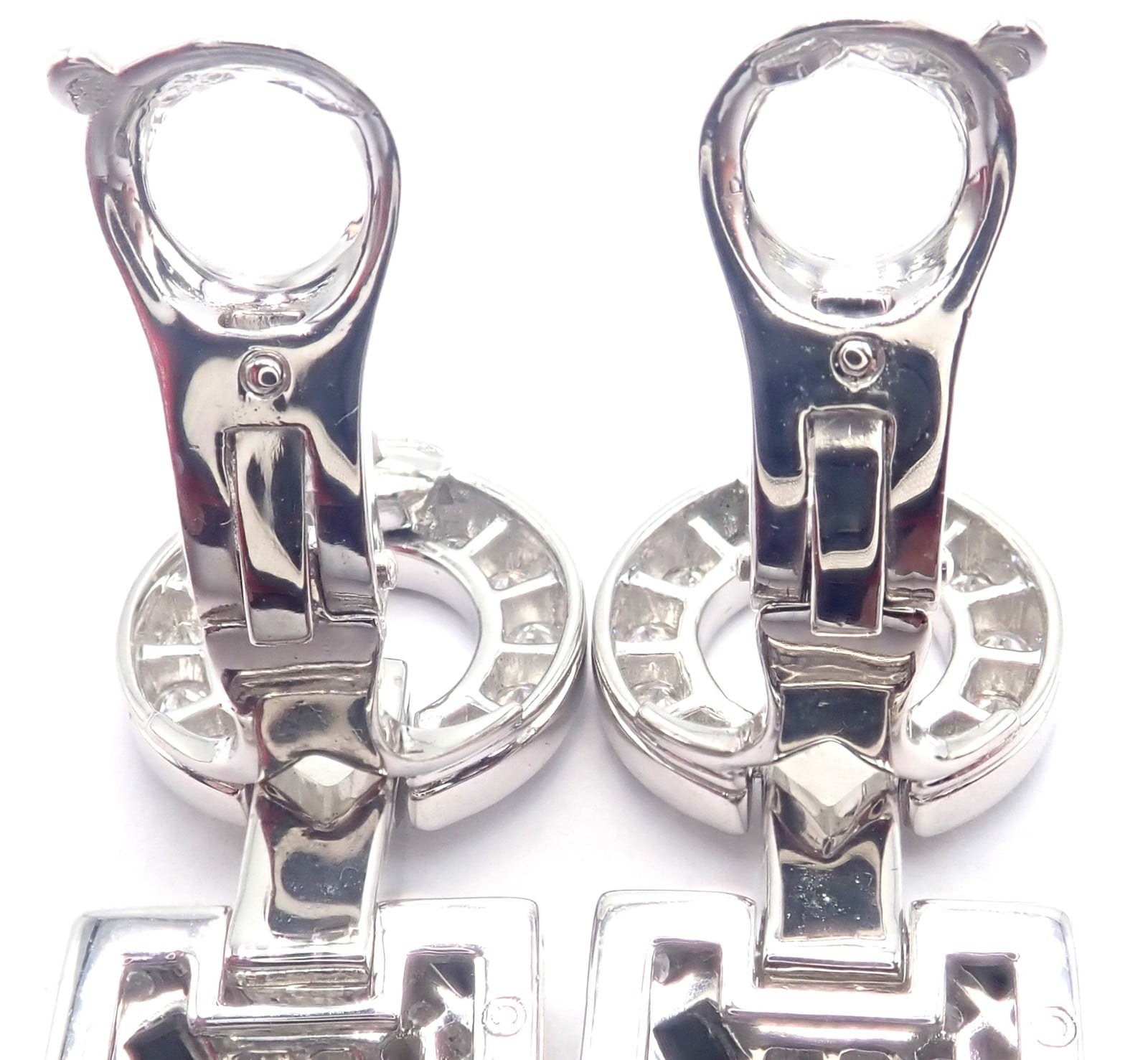 Authentic! Cartier Panthere Panther 18k White Gold Diamond Black Onyx Earrings | Fortrove