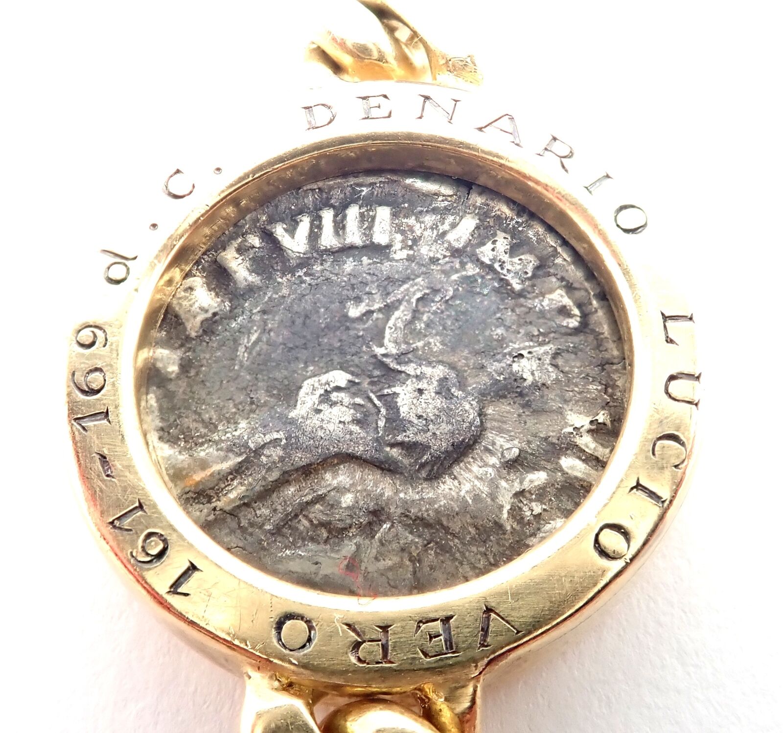 Vintage! Bvlgari Bulgari 18k Yellow Gold 7 Antique Coin Monete Link Necklace | Fortrove