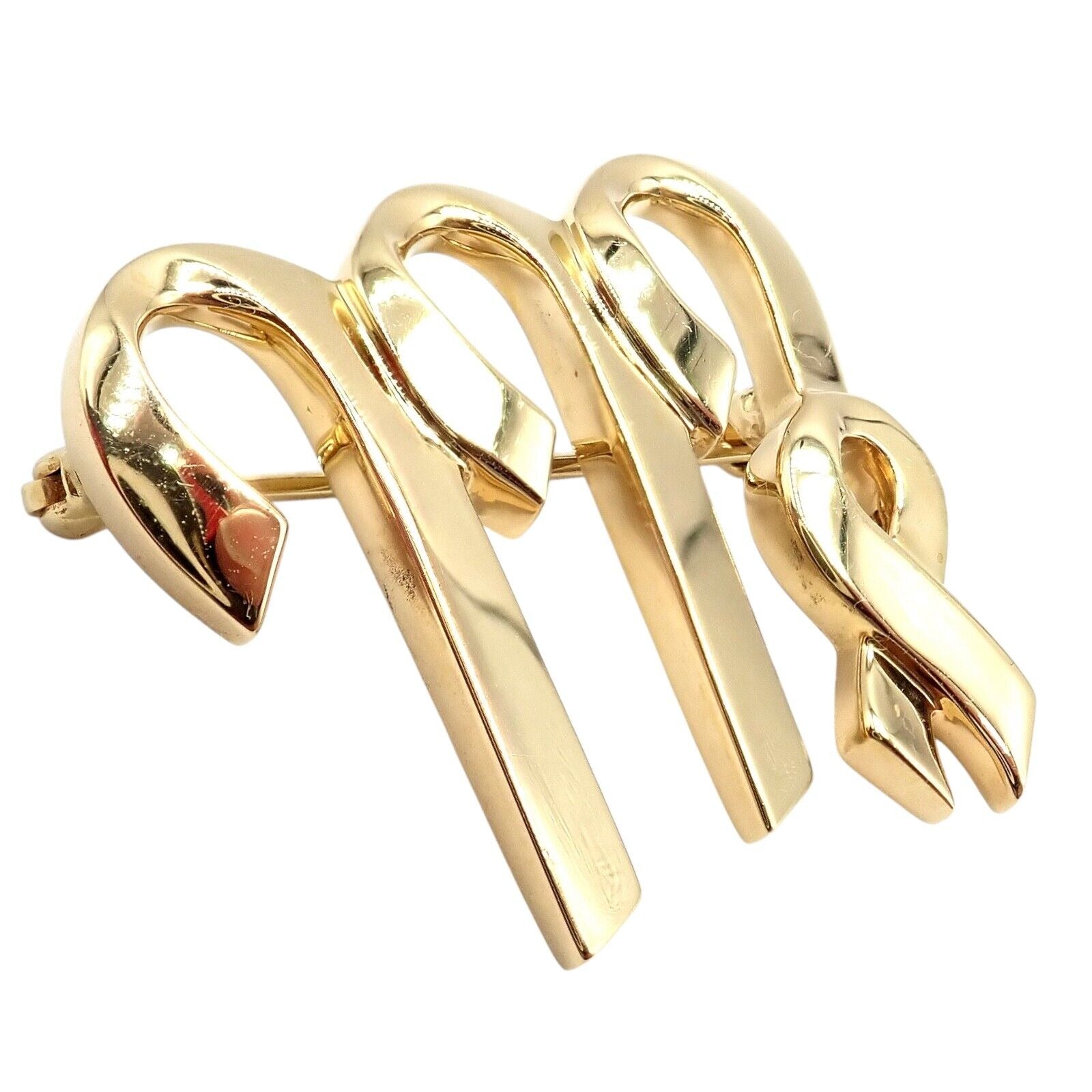 Authentic! Tiffany & Co Paloma Picasso 18k Yellow Gold Zodiac Virgo Pin Brooch | Fortrove