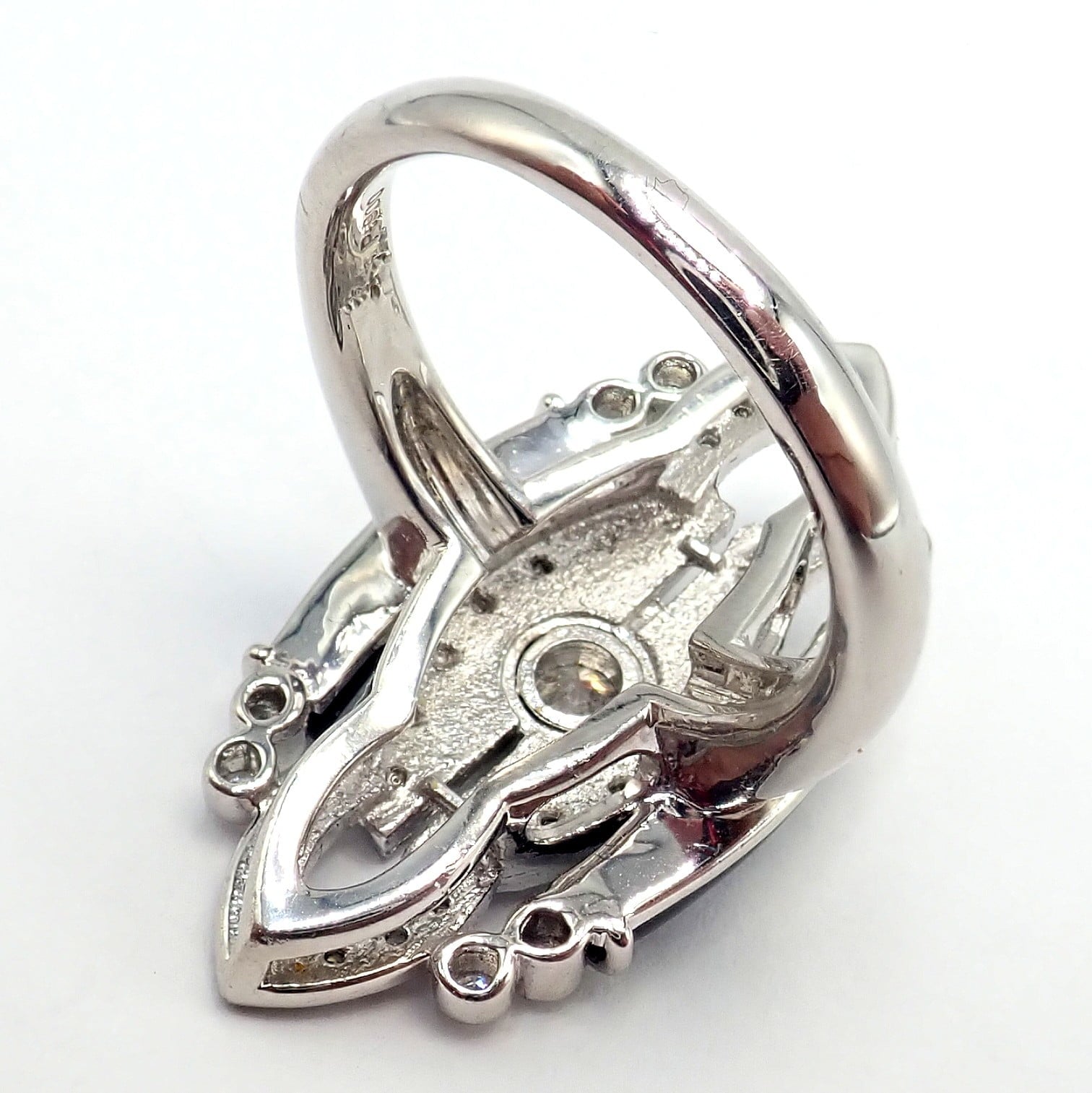 Estate Jewelry & Watches:Vintage & Antique Jewelry:Rings Vintage Estate Platinum Diamond 0.62ctw Onyx Ring sz 7.5
