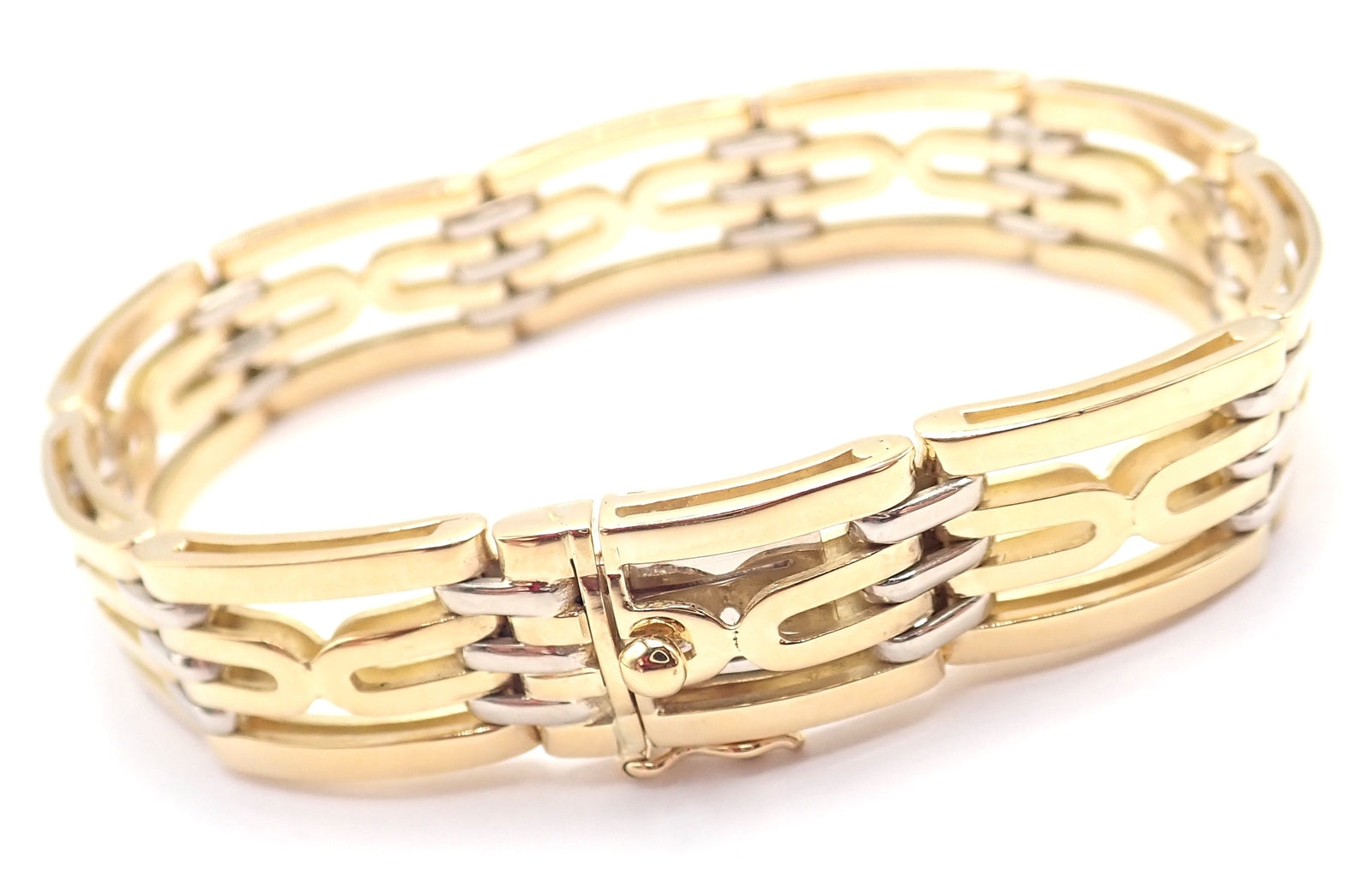 Authentic! Vintage Bvlgari Bulgari 18k Yellow Gold Link Bracelet | Fortrove