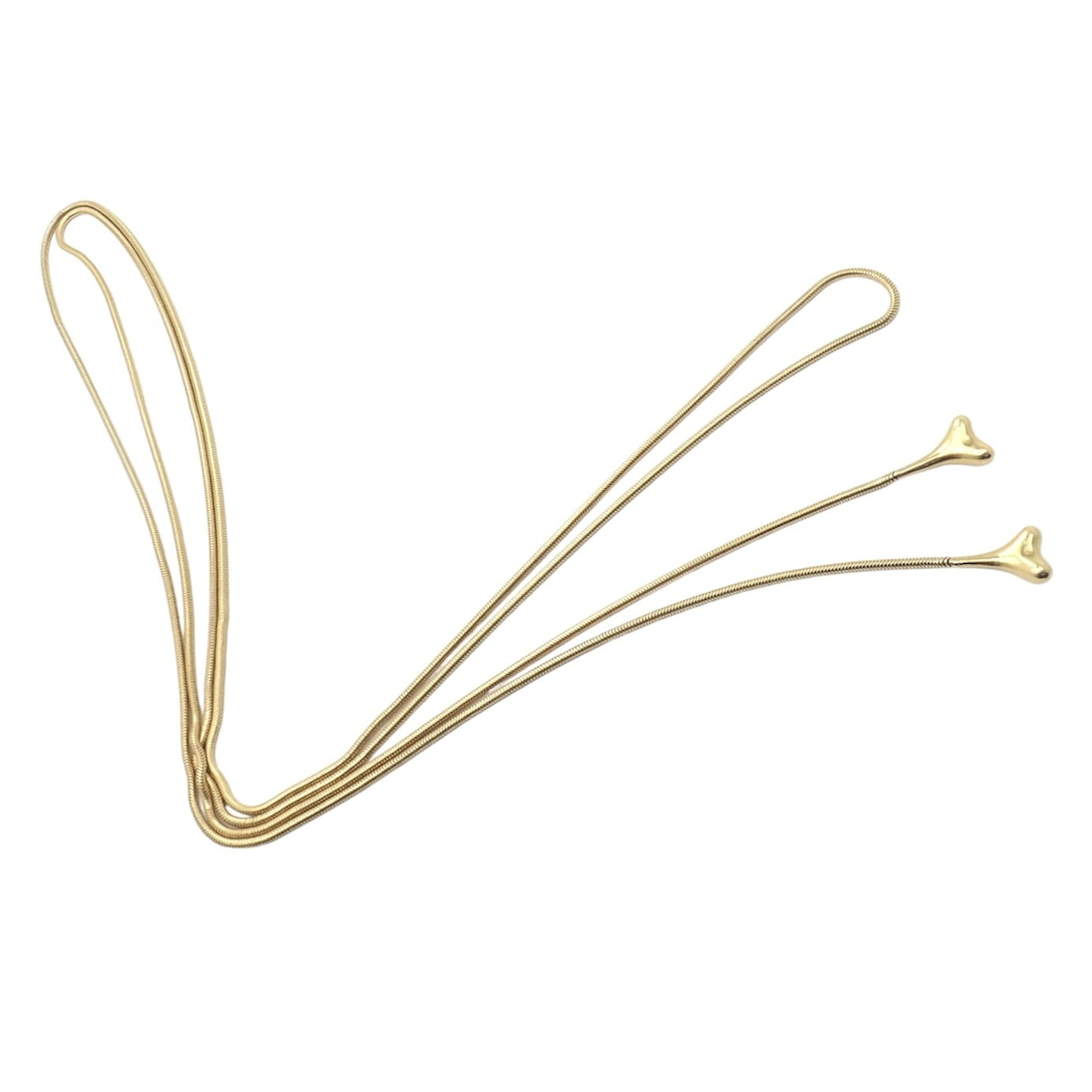 Authentic! Vintage Tiffany & Co 18k Yellow Gold 51" Extra Long Ginkgo Necklace | Fortrove