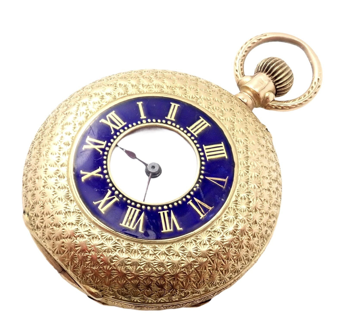 Estate Jewelry & Watches:Watches, Parts & Accessories:Watches:Pocket Watches Vintage! Swiss 14k Yellow Gold Ladies Pocket Watch 33mm High Grade Movement