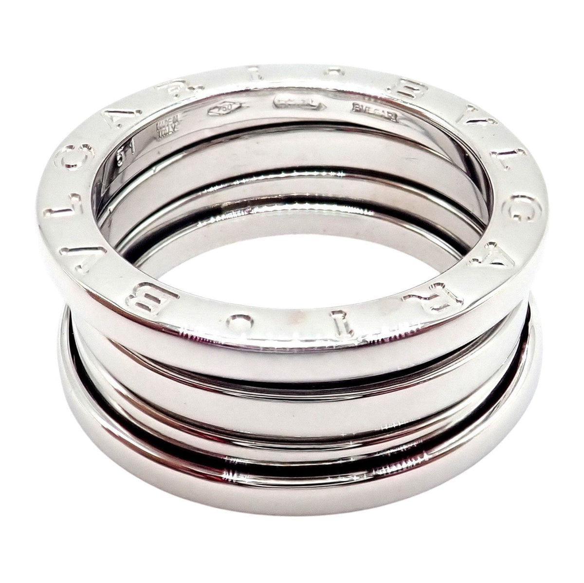 Bulgari Jewelry & Watches:Fine Jewelry:Rings Authentic! Bulgari Bvlgari 18k White Gold B.Zero1 Ring sz 51 / 5.75