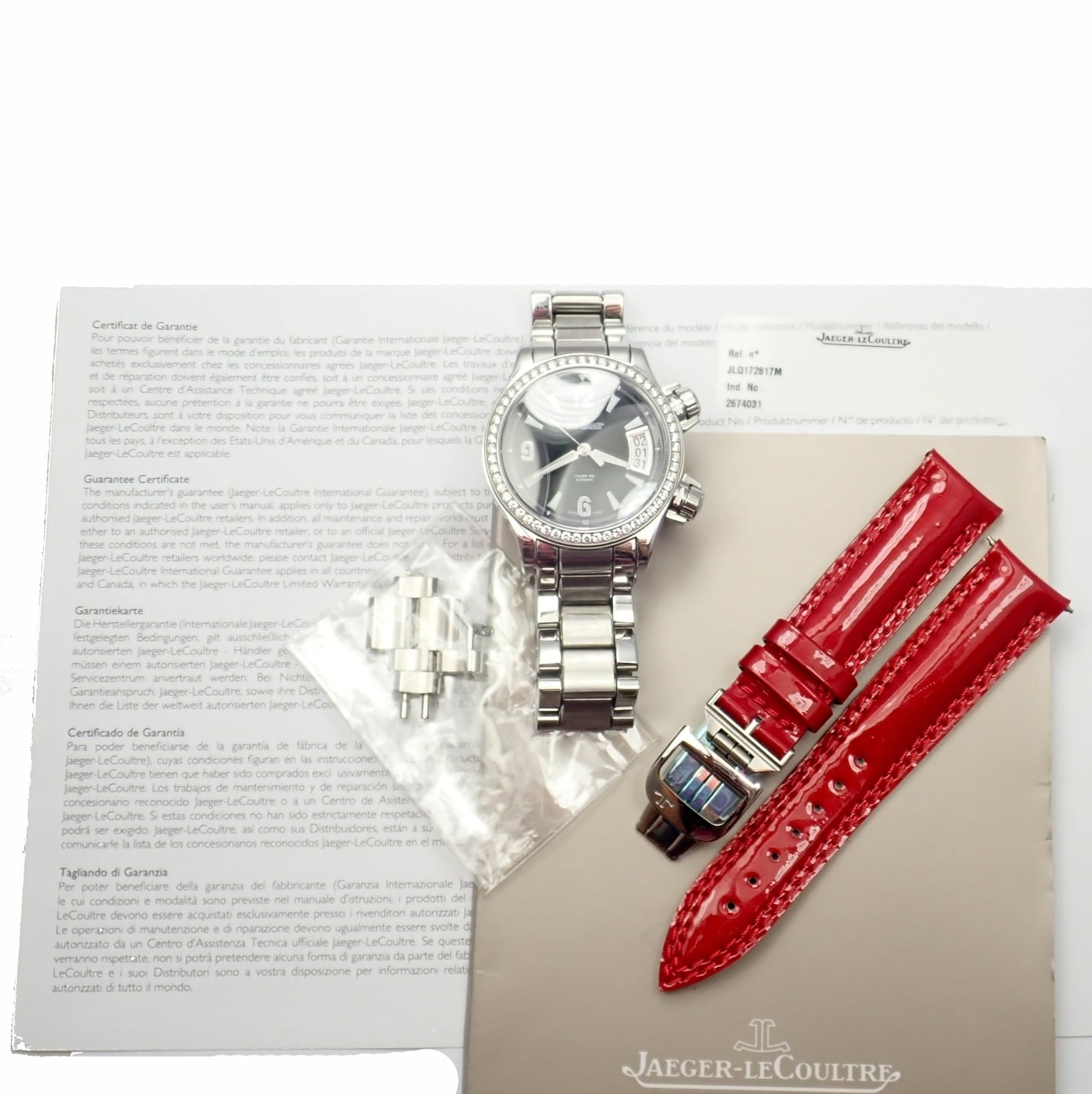Jaeger-LeCoultre Jewelry & Watches:Watches, Parts & Accessories:Watches:Wristwatches Jaeger LeCoultre Master Compressor Factory Diamond Automatic Watch +Extra Band