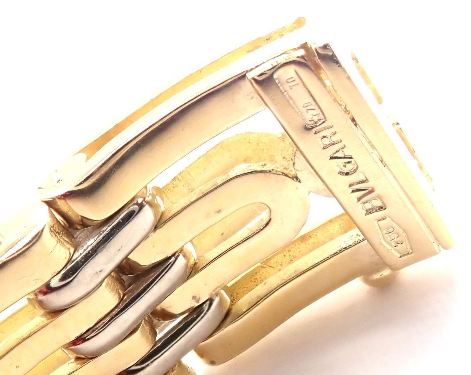 Authentic! Vintage Bvlgari Bulgari 18k Yellow Gold Link Bracelet | Fortrove