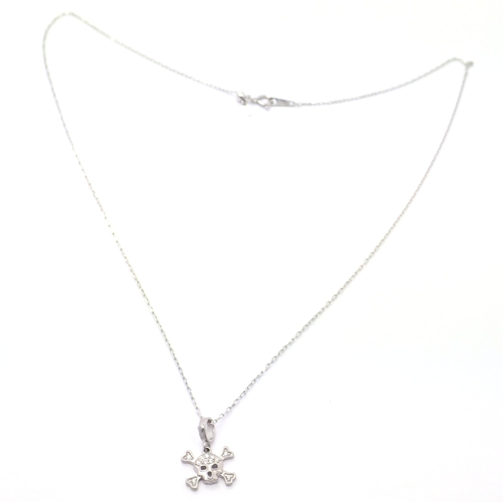 Loree Rodkin Jewelry & Watches:Fine Jewelry:Necklaces & Pendants Authentic! Loree Rodkin 18k White Gold Diamond Skull Crossbones Pendant Necklace