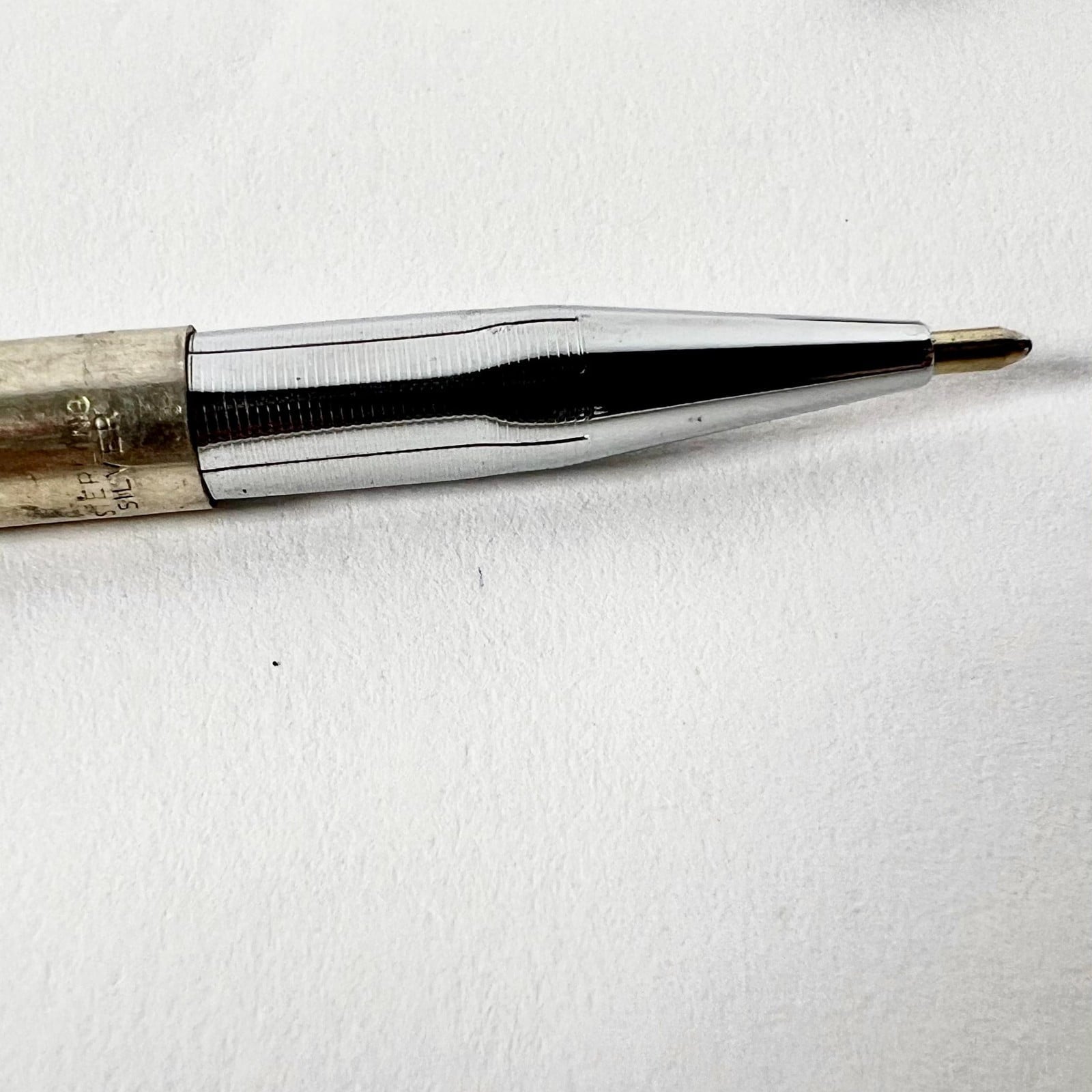 Tiffany & Co. Collectibles:Pens & Writing Instruments:Pens:Ballpoint Pens:Other Collectible Ballpoint Tiffany & Co. Diamond-Textured Sterling Silver Ballpoint Pen