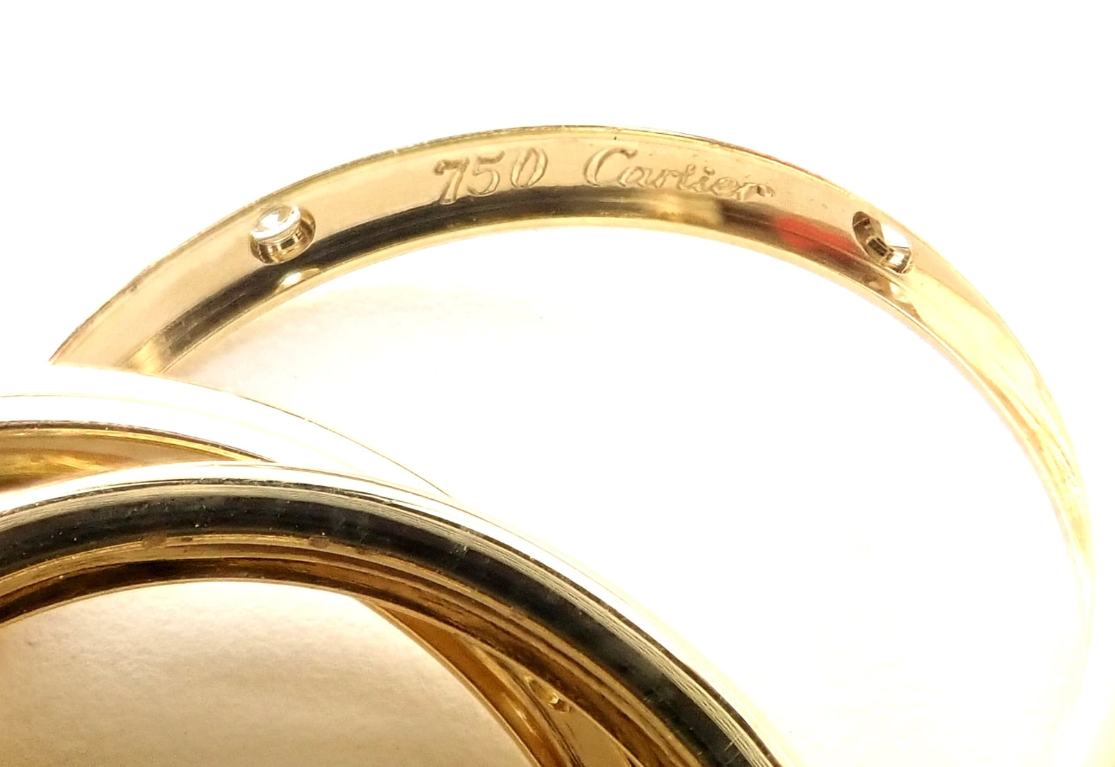 Cartier Jewelry & Watches:Fine Jewelry:Rings Authentic! Cartier 18k Yellow Gold Diamond Constellation Trinity Ring Size 51