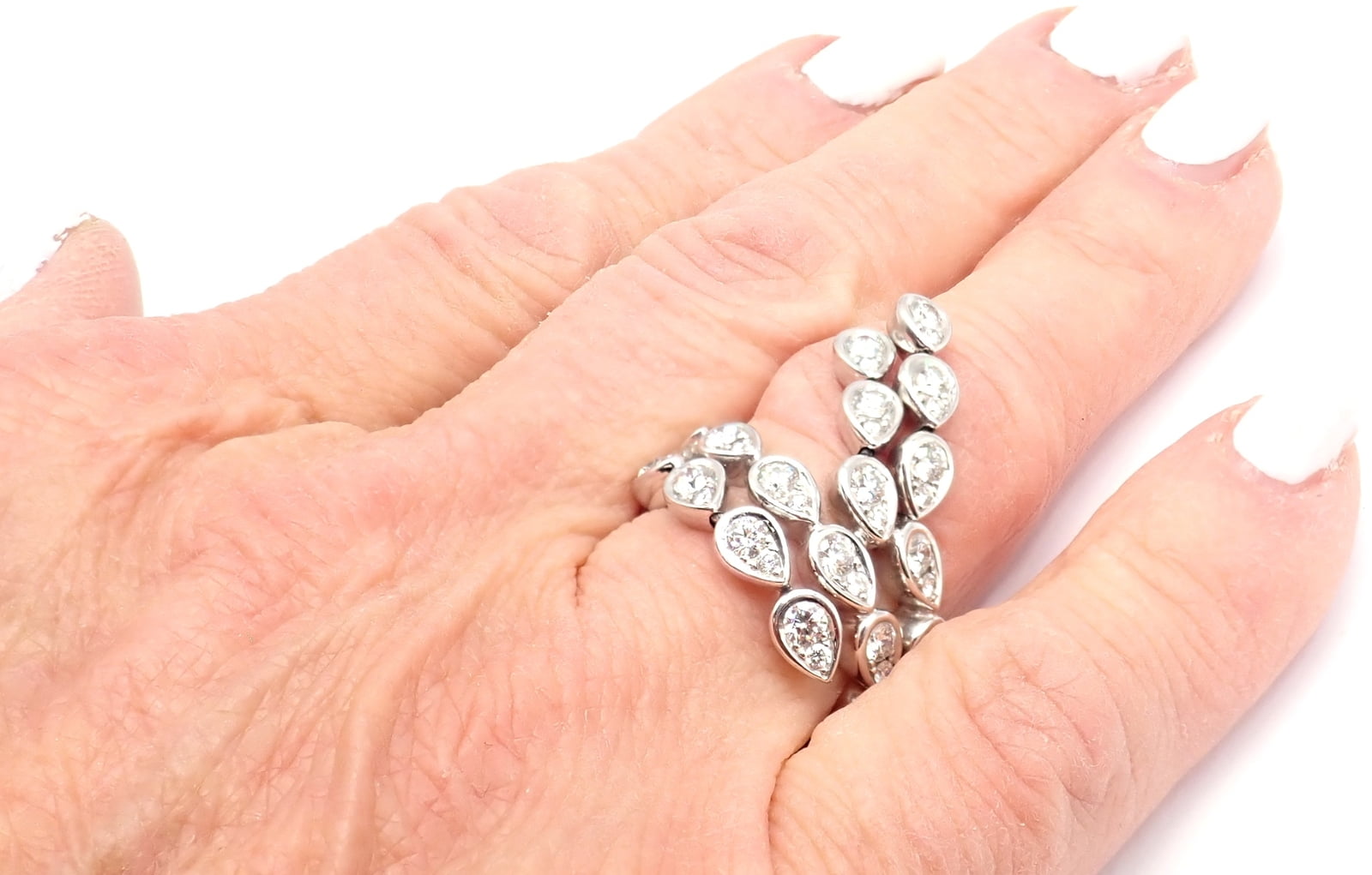 Piaget Jewelry & Watches:Fine Jewelry:Rings Authentic! Piaget Magic Reflection 18k White Gold Diamond Flexible Ring