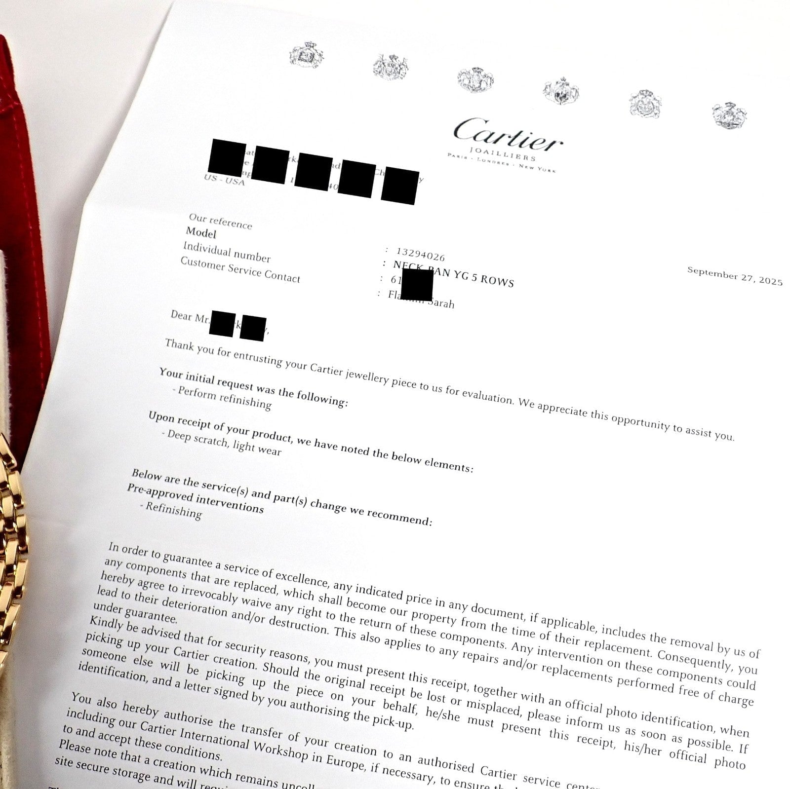 Cartier 5 Row Maillon Panther Panthere 18k Yellow Gold 20" Long Necklace Paper | Fortrove