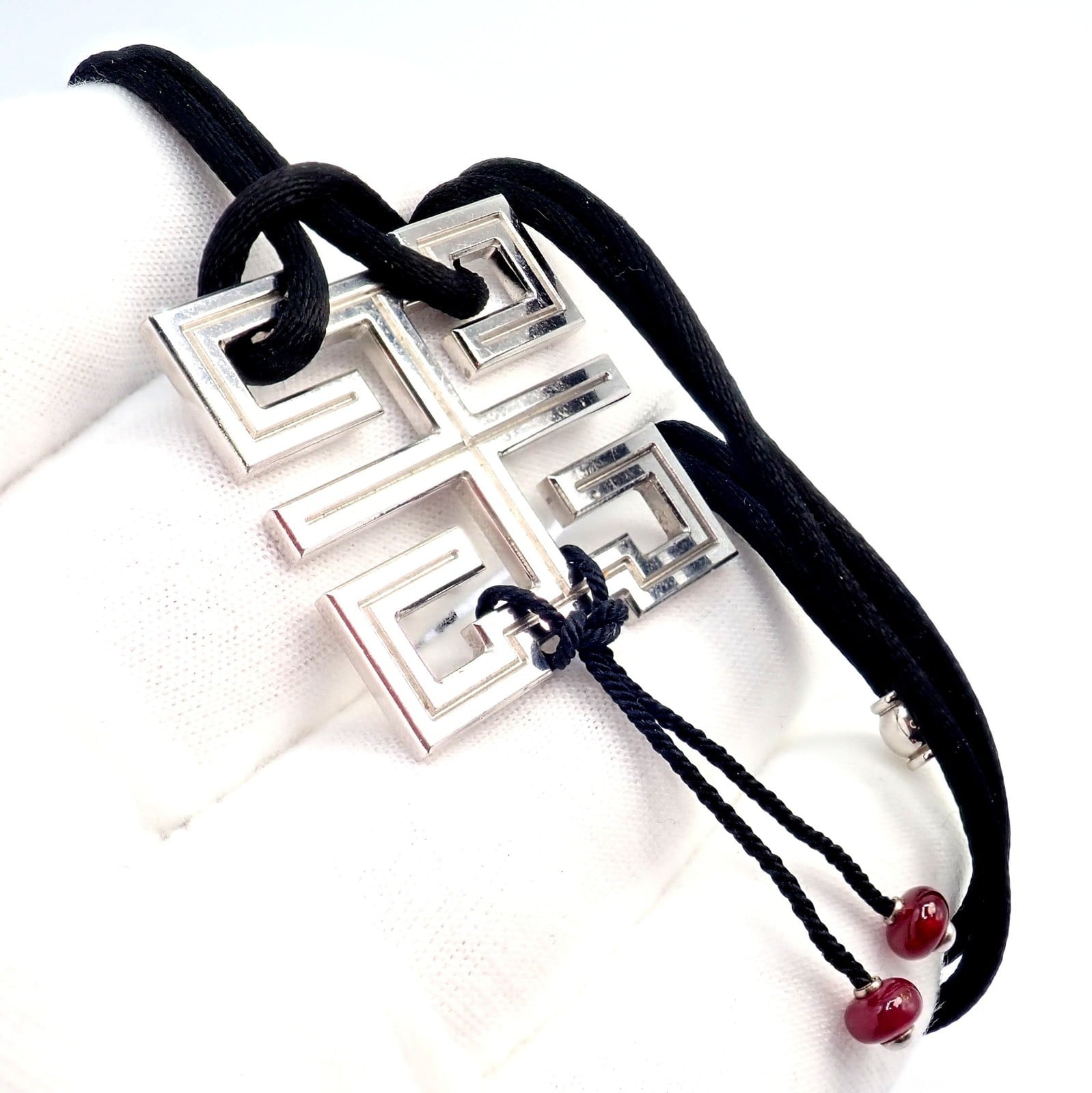 Cartier Jewelry & Watches:Fine Jewelry:Necklaces & Pendants Authentic! Cartier Le Baiser Du Dragon 18k White Gold Ruby Silk Cord Necklace