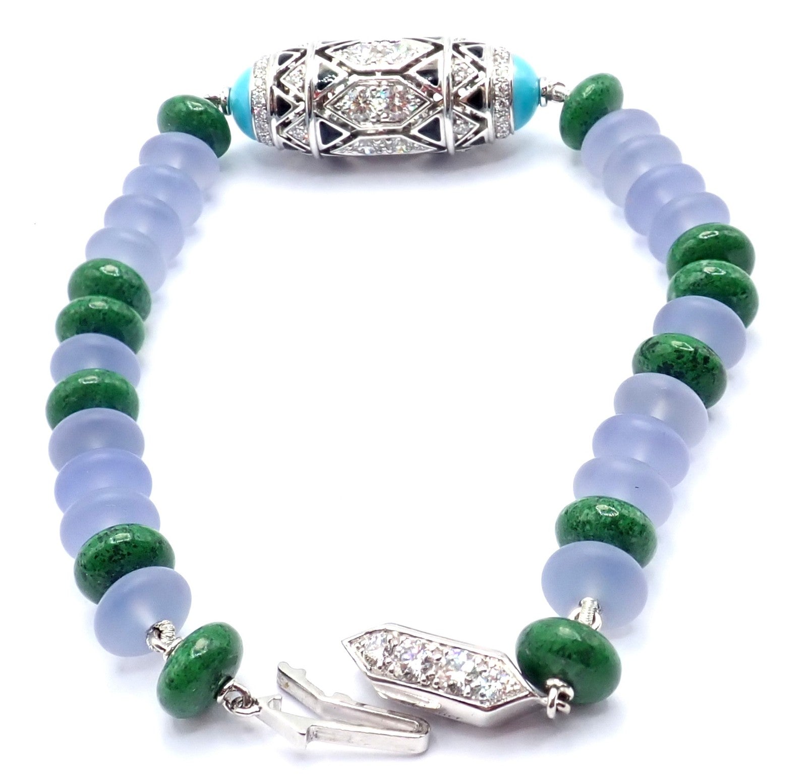 Authentic! Cartier 18k White Gold High Jewelry Géometrie & Contrastes Bracelet | Fortrove