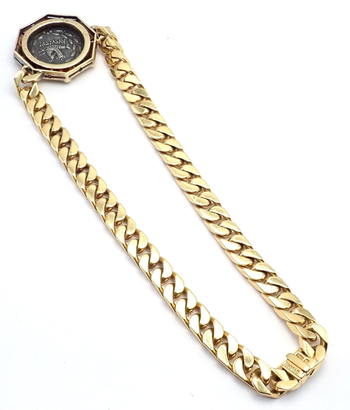 Bvlgari Jewelry & Watches:Fine Jewelry:Necklaces & Pendants Rare! Bvlgari Bulgari 18k Yellow Gold Diamond Monete Antique Coin Link Necklace