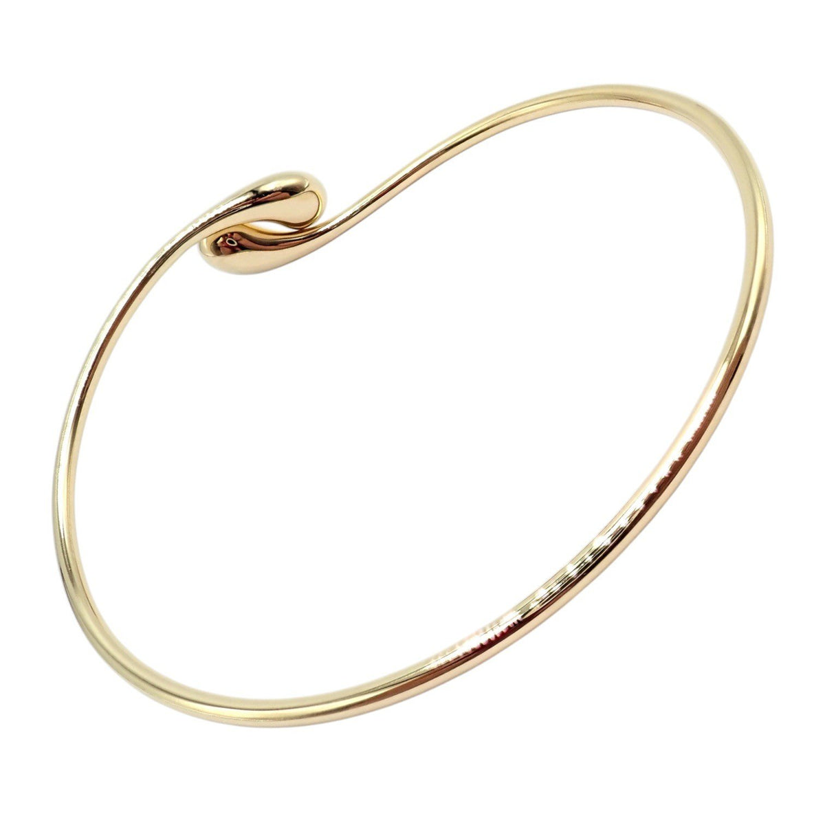 Tiffany & Co. Jewelry & Watches:Fine Jewelry:Bracelets & Charms Vintage! Tiffany & Co Peretti 18k Yellow Gold Double Teardrop Bangle Bracelet