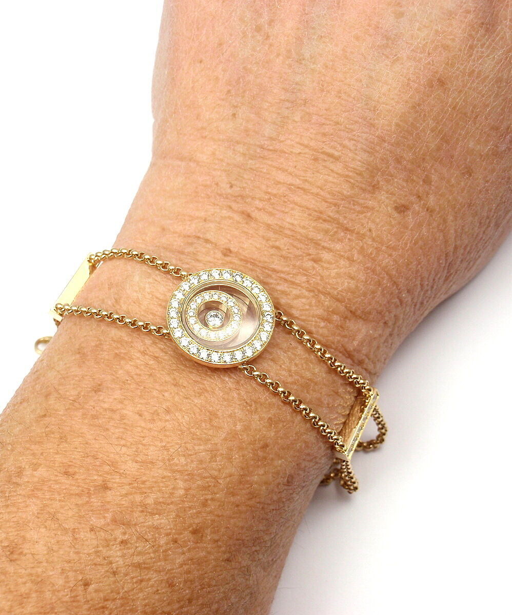 Chopard Jewelry & Watches:Fine Jewelry:Bracelets & Charms Rare! Authentic Chopard Happy Spirit Diamond Chain Bracelet Retail $13,200