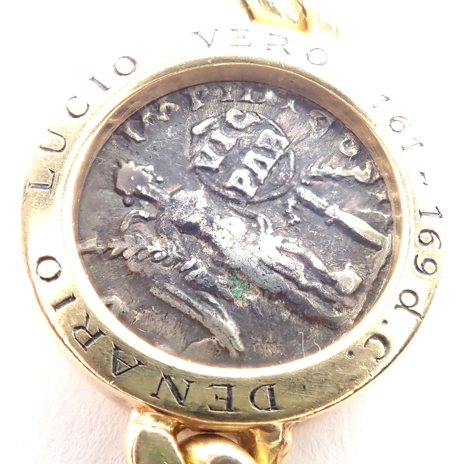 Vintage! Bvlgari Bulgari 18k Yellow Gold 7 Antique Coin Monete Link Necklace | Fortrove