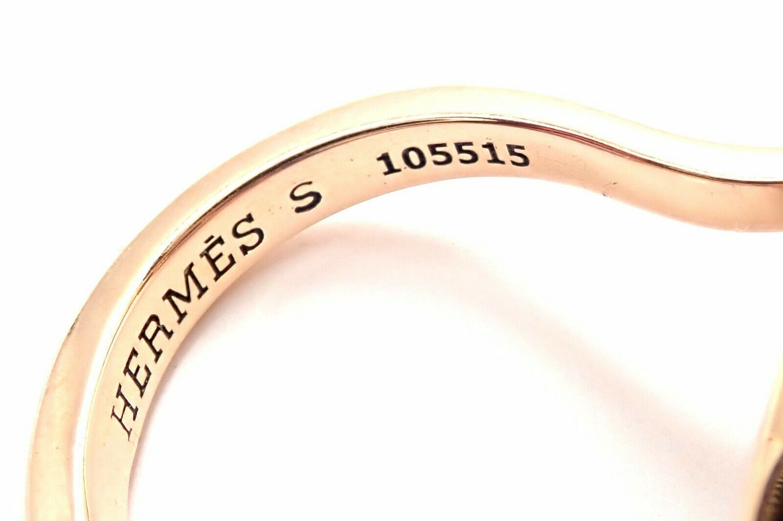 HERMÈS Jewelry & Watches:Fine Jewelry:Rings Rare! Authentic Hermes 18k Rose Gold Diamond Large Amethyst Ring