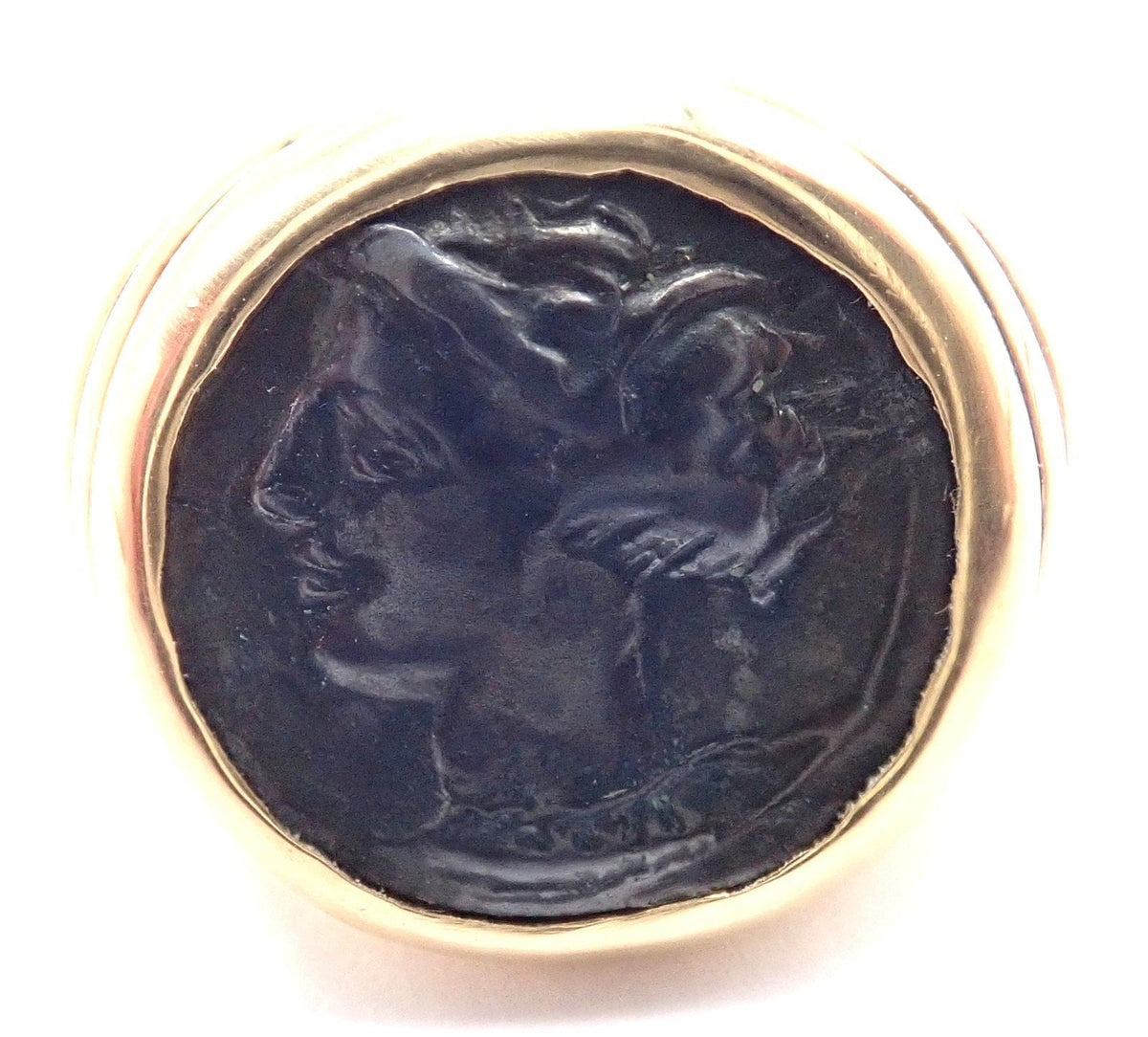 Bvlgari Jewelry & Watches:Fine Jewelry:Rings Rare! Bvlgari Bulgari 18k Gold Monete Antique Coin Signet Ring