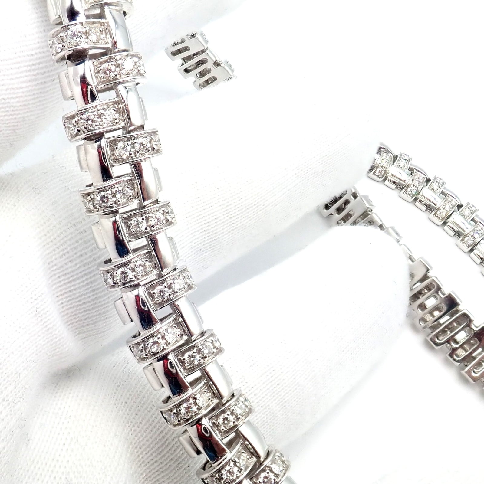 Tiffany & Co. Jewelry & Watches:Fine Jewelry:Necklaces & Pendants Authentic! Tiffany & Co Vannerie 18k White Gold Basket Weave Diamond Necklace