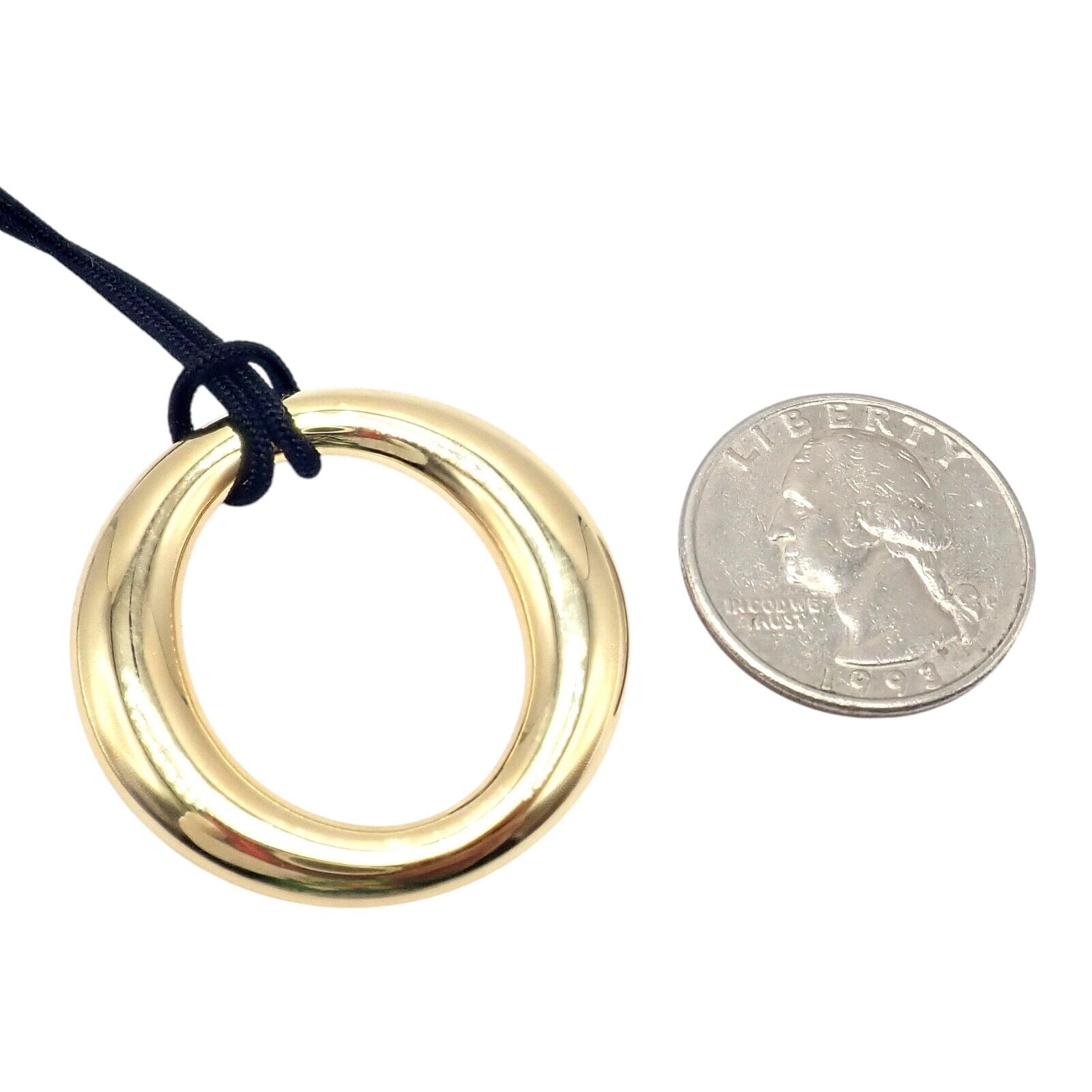 Authentic! Tiffany & Co 18k Yellow Gold Peretti 35mm Medium Sevillana Necklace | Fortrove