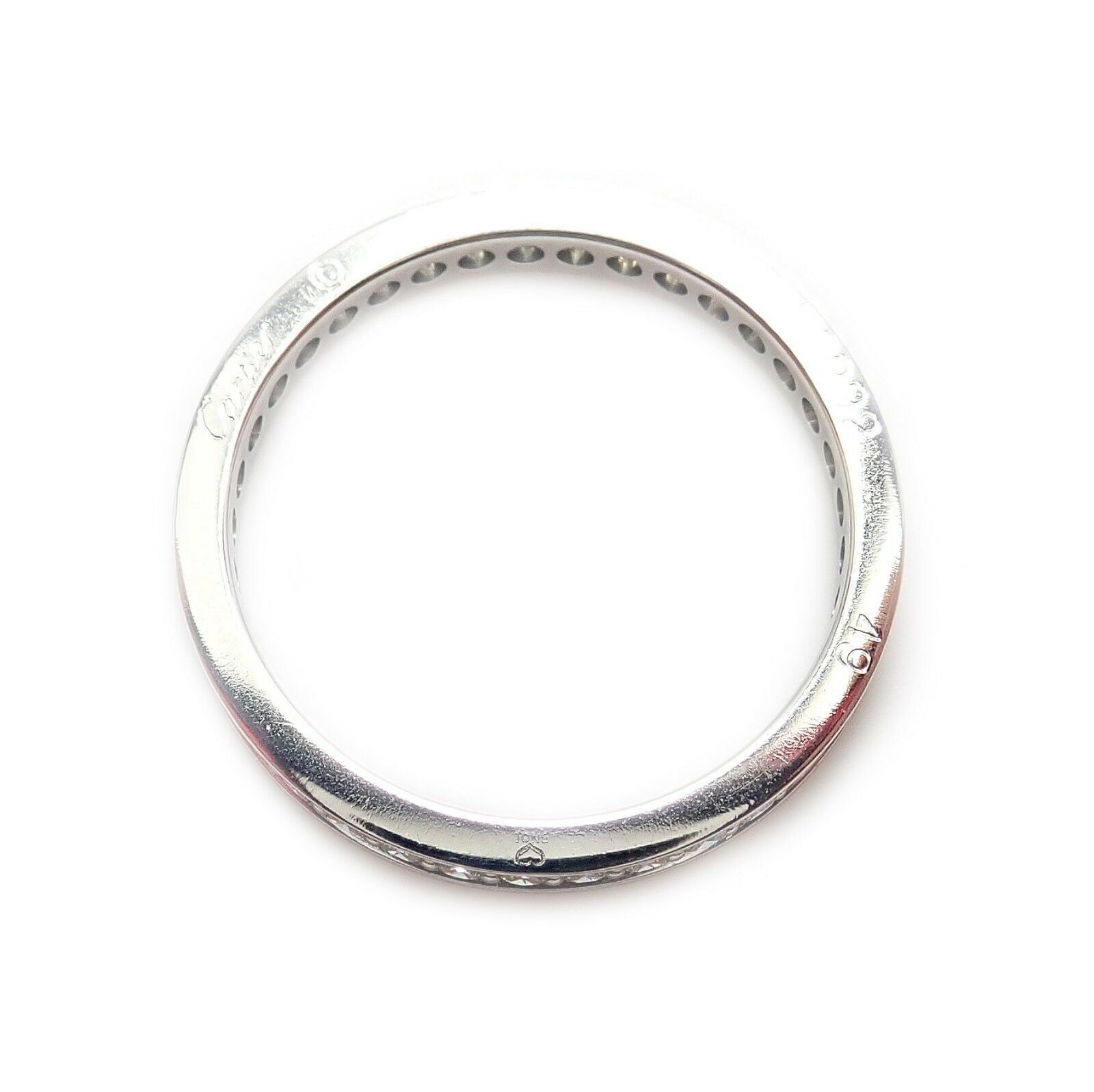 Cartier Jewelry & Watches:Fine Jewelry:Rings Authentic! Cartier Platinum Diamond 0.70ctw Eternity Band Ring Sz EU 49 US 5