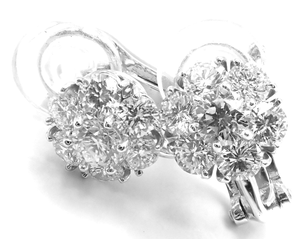 Van Cleef & Arpels Jewelry & Watches:Fine Jewelry:Earrings Authentic! Van Cleef & Arpels Platinum Diamond Fleurette Flower Earrings