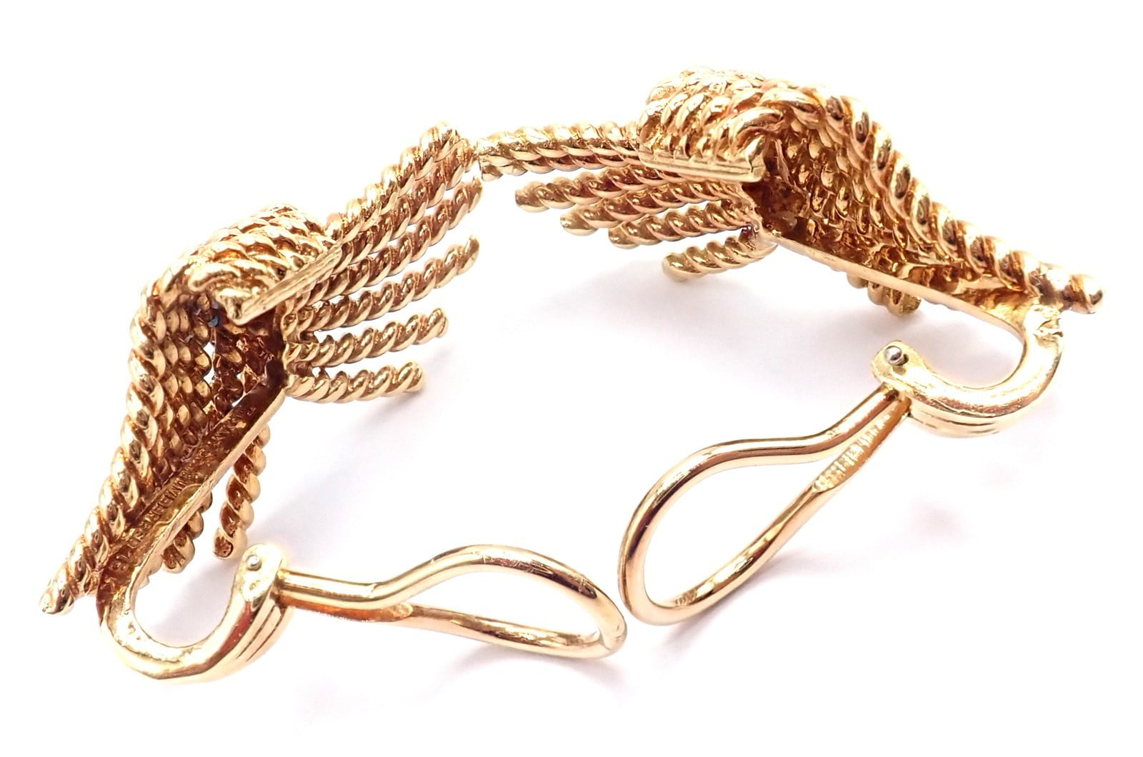 Tiffany & Co. Jewelry & Watches:Fine Jewelry:Earrings Authentic! Tiffany & Co Jean Schlumberger 18k Yellow Gold Rope Earrings