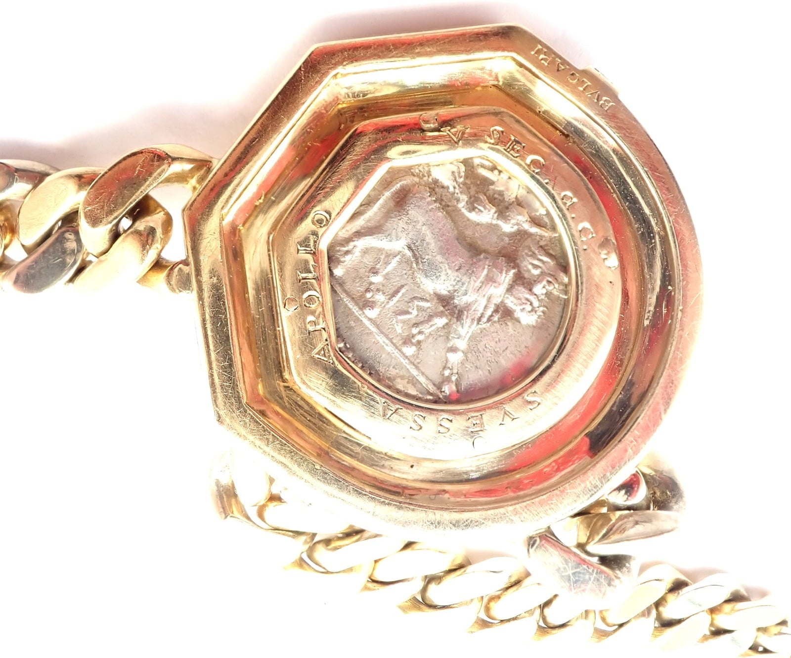Bvlgari Jewelry & Watches:Fine Jewelry:Necklaces & Pendants Bvlgari Bulgari 18k Yellow White Gold Diamond Monete Antique Coin Link Necklace
