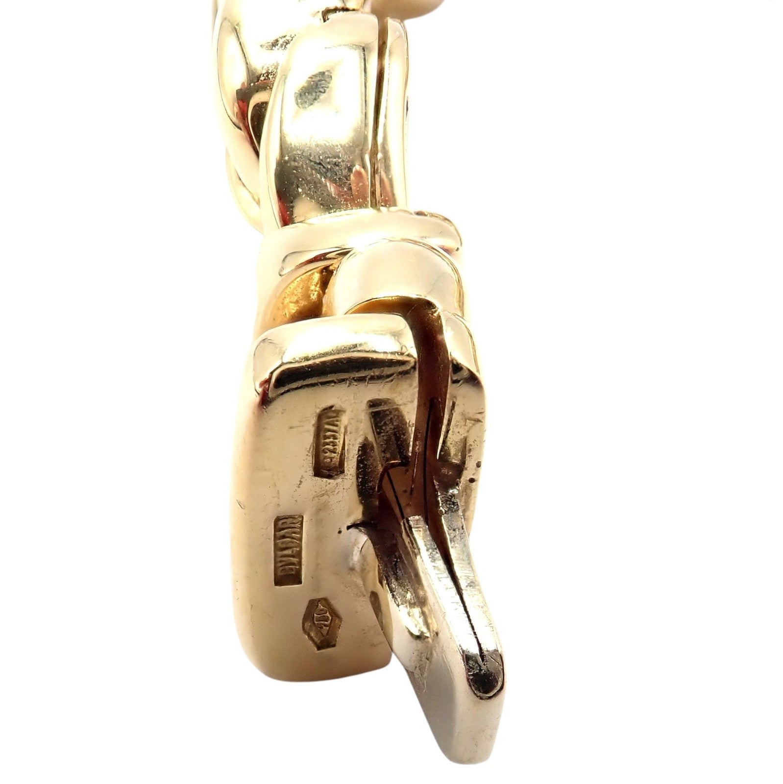 Rare! Bvlgari Bulgari 18k Yellow Gold Diamond Doppio Cuore Heart Necklace | Fortrove