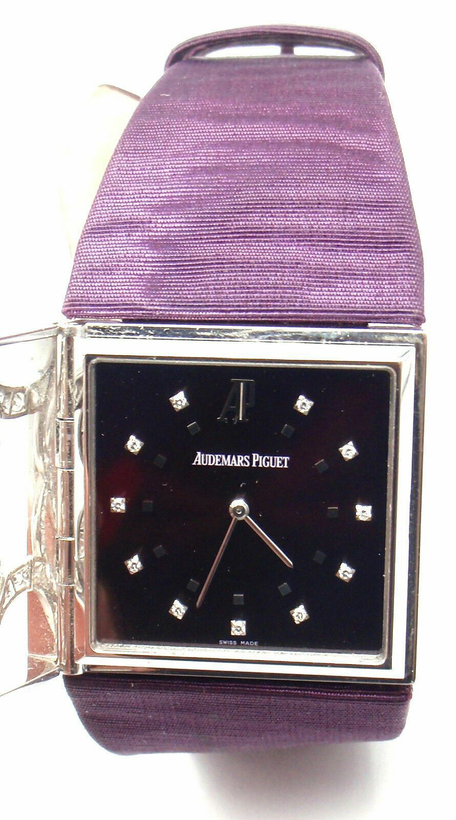 Audemars Piguet Jewelry & Watches:Watches, Parts & Accessories:Watches:Wristwatches Rare! Authentic Audemars Piguet Danae 18k White Gold Diamond Satin Ladies Watch