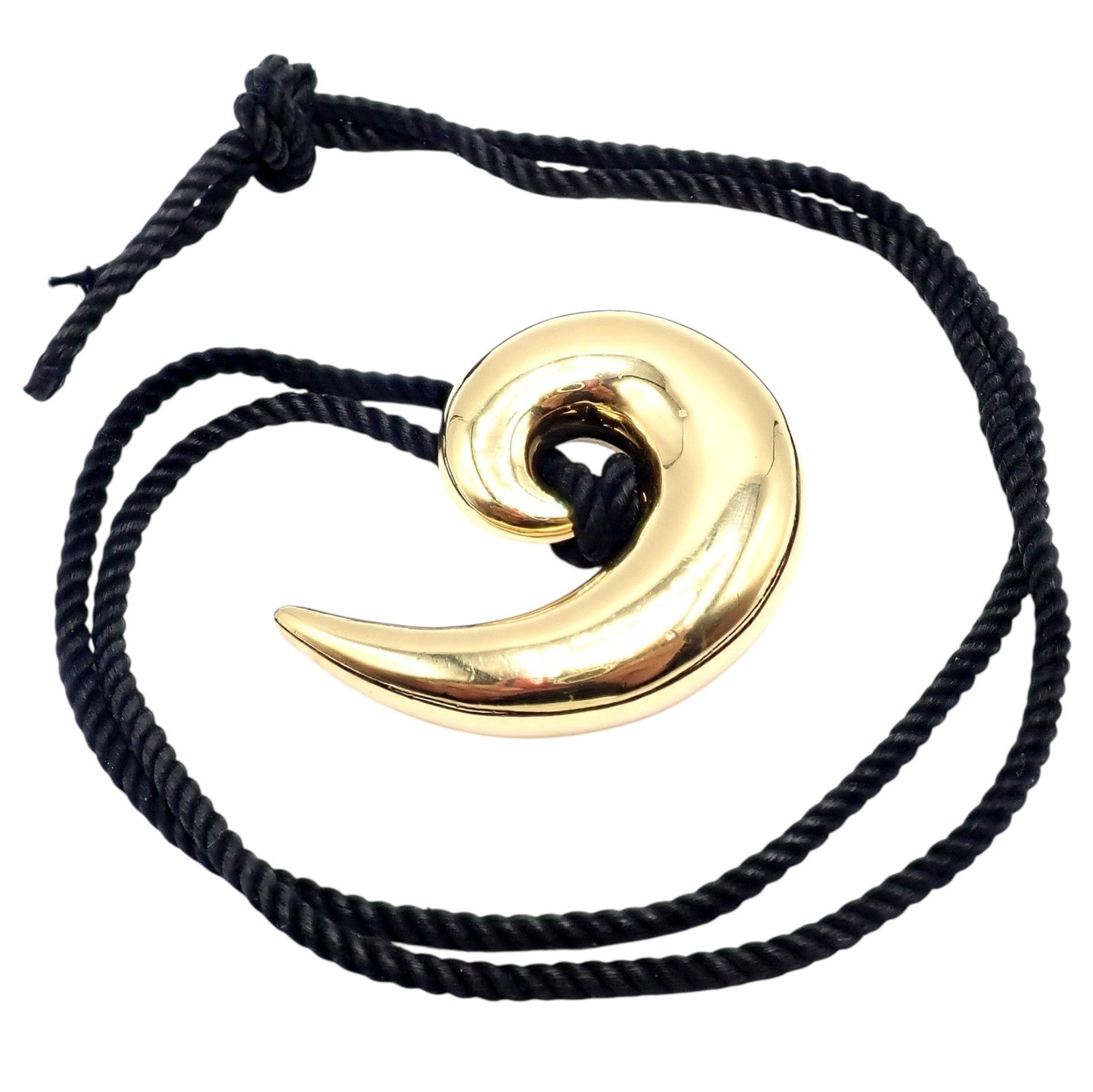 Vintage! Tiffany & Co 18k Yellow Gold Cummings Large Spiral Nautilus Necklace | Fortrove